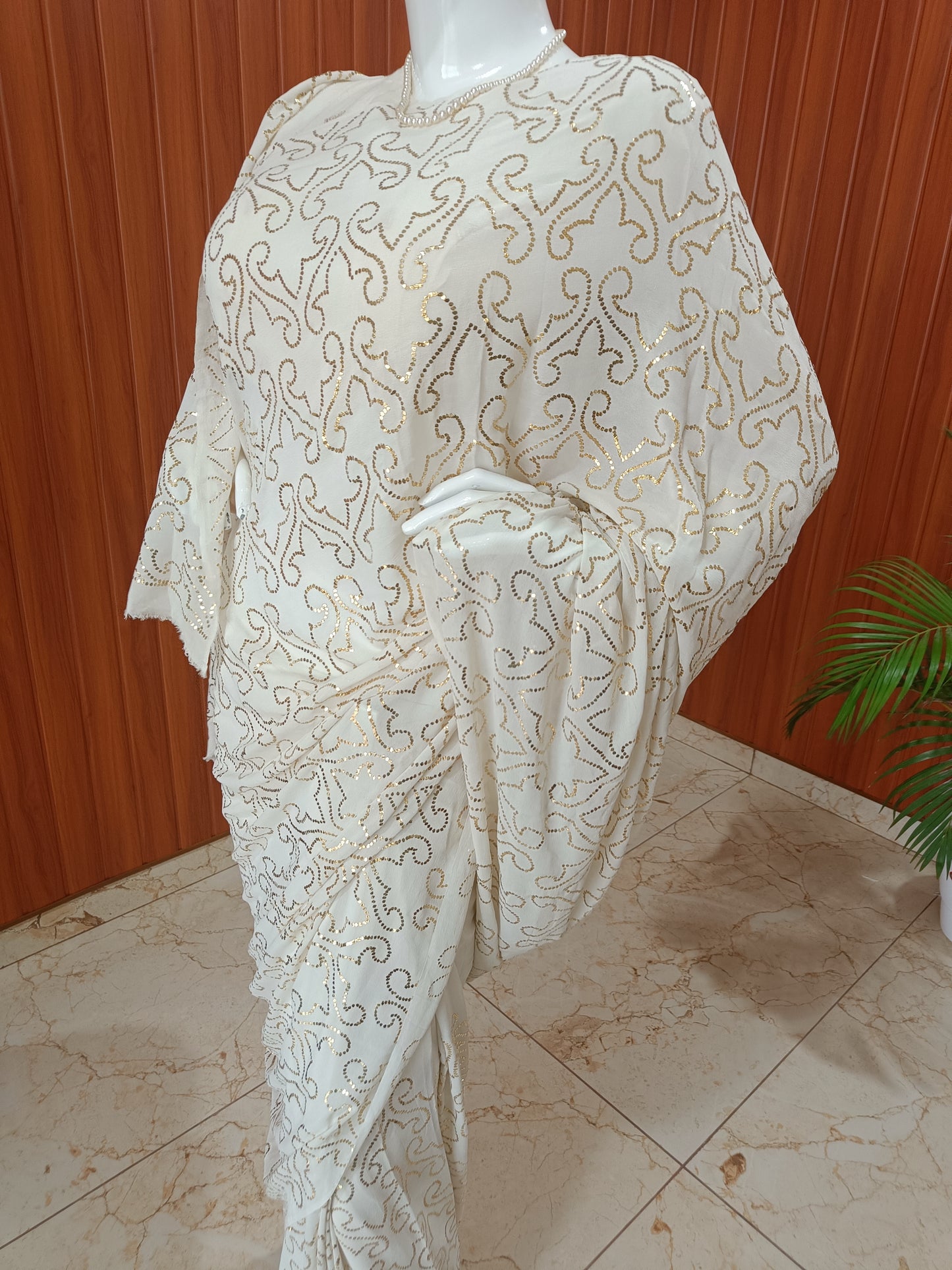 Ruhani Allover Finest Mukaish Pure Georgette Saree