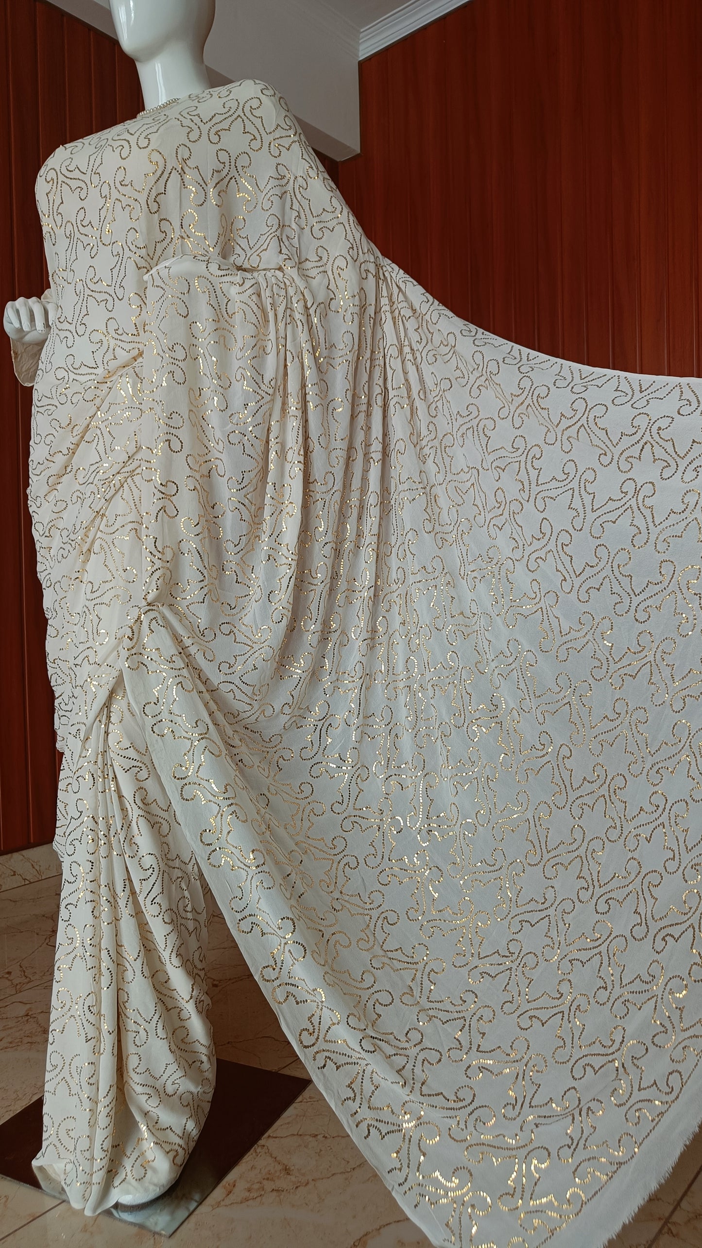 Ruhani Allover Finest Mukaish Pure Georgette Saree