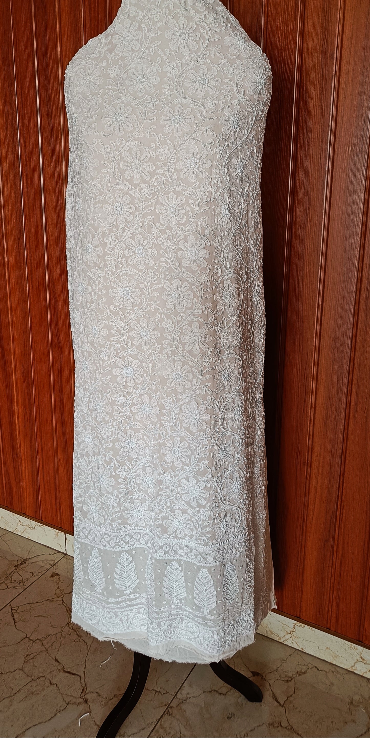 Powder Pink fine Chikankari and Pearl Embroidered Kurta and Dupatta