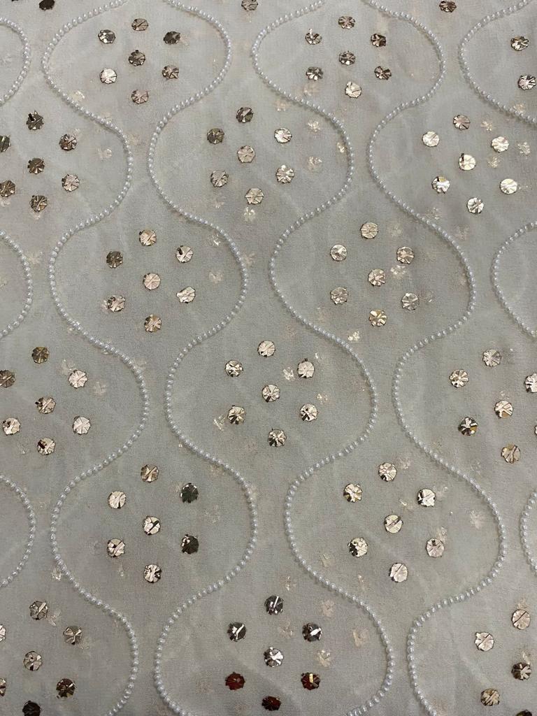 Ruhani Allover Badla and Pearl Hand Embroidered Wedding Saree