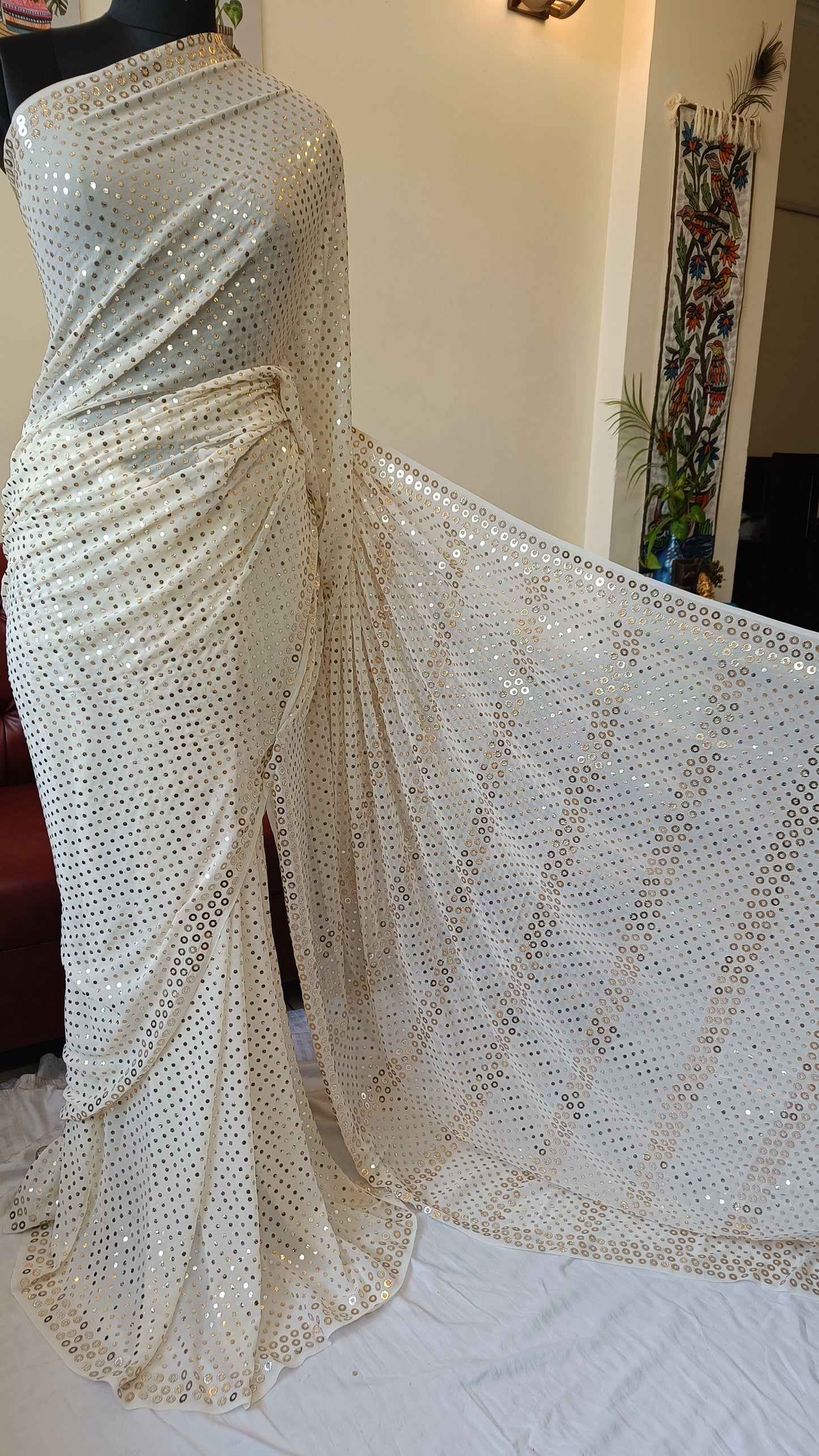 Ruhani Allover Mukaish Saree on Pure Georgette