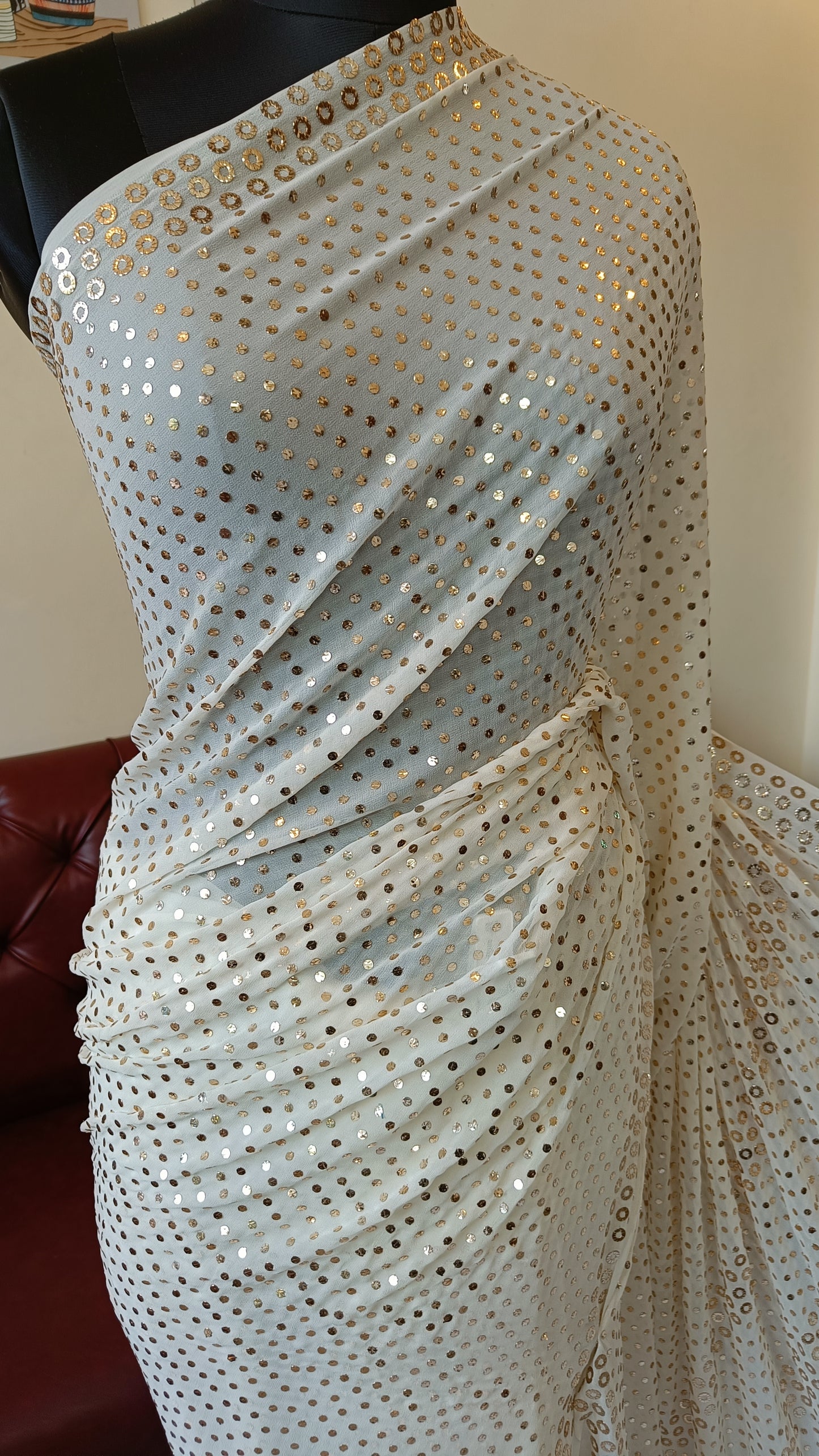 Ruhani Allover Mukaish Saree on Pure Georgette