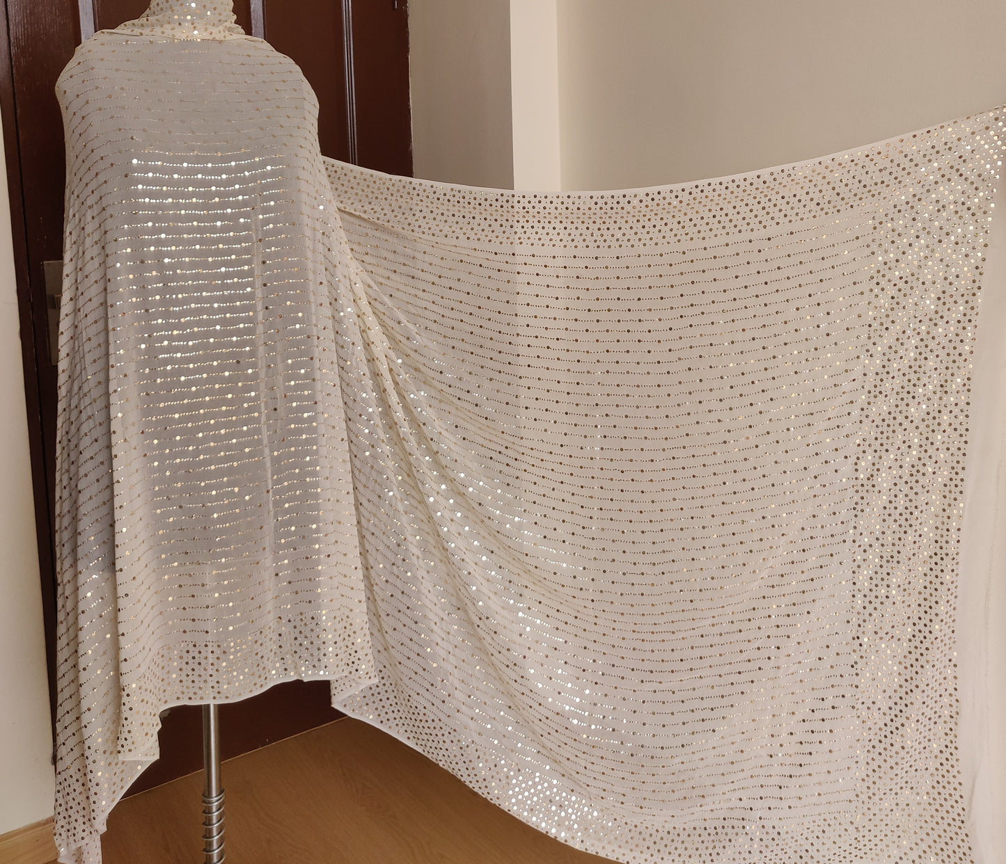Ruhani allover heavy badla and MUKAISH pure georgette dupatta