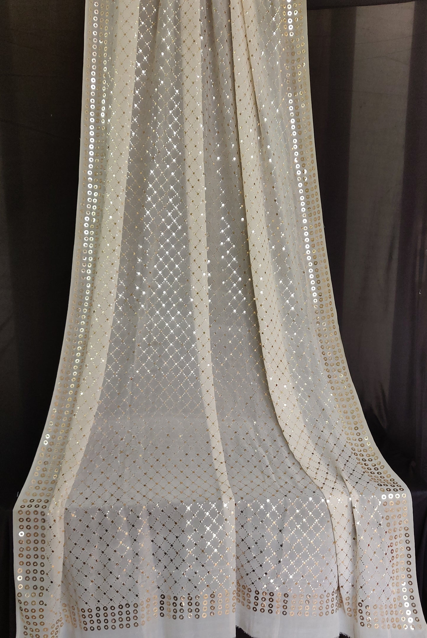 Ruhani allover Heavy Badla and Mukaish Pure Georgette Dupatta
