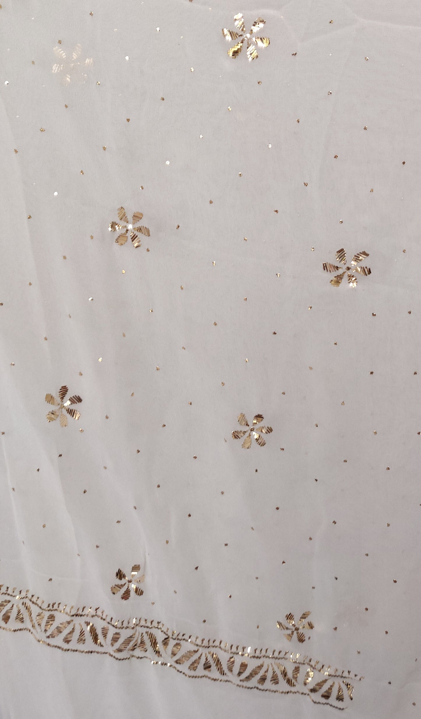 Ruhani pure georgette badla work kurta and dupatta set