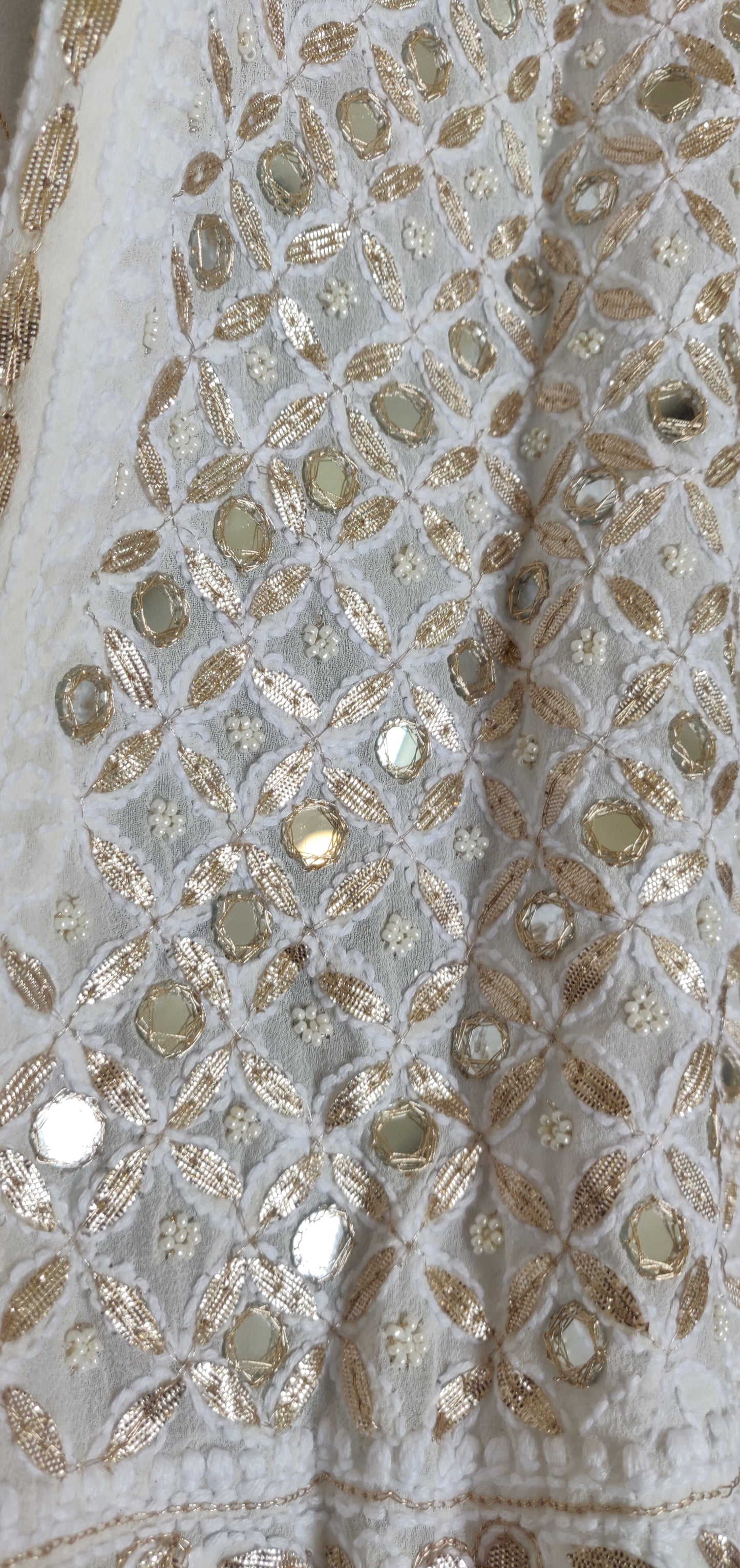 Ruhani Chikankari Mirror Gota Pearl Sequins Wedding Lehenga