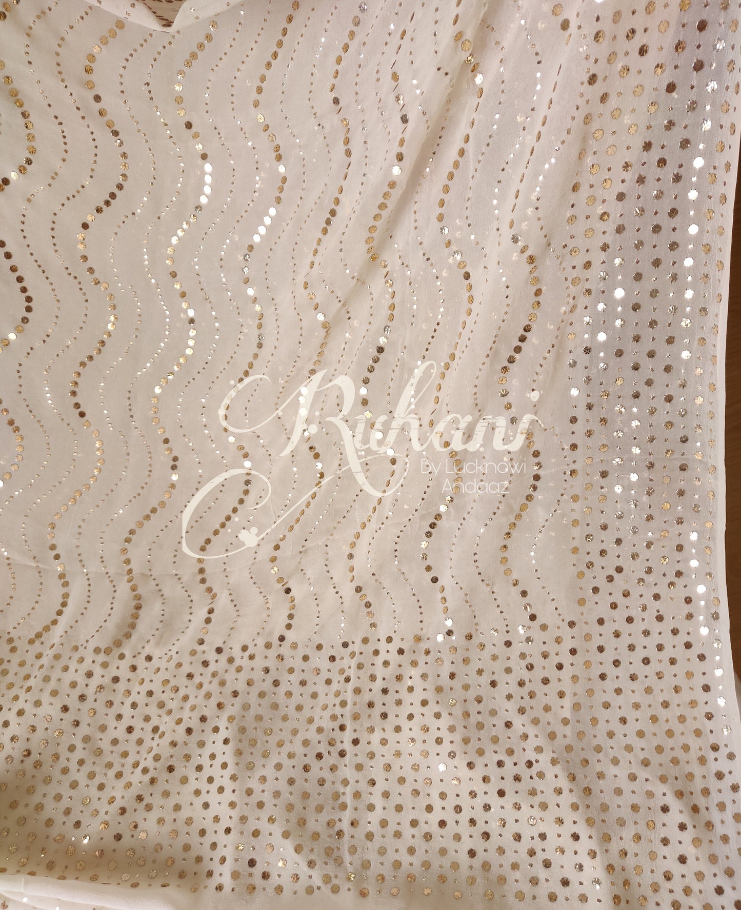 Ruhani allover heavy mukaish pure georgette dupatta