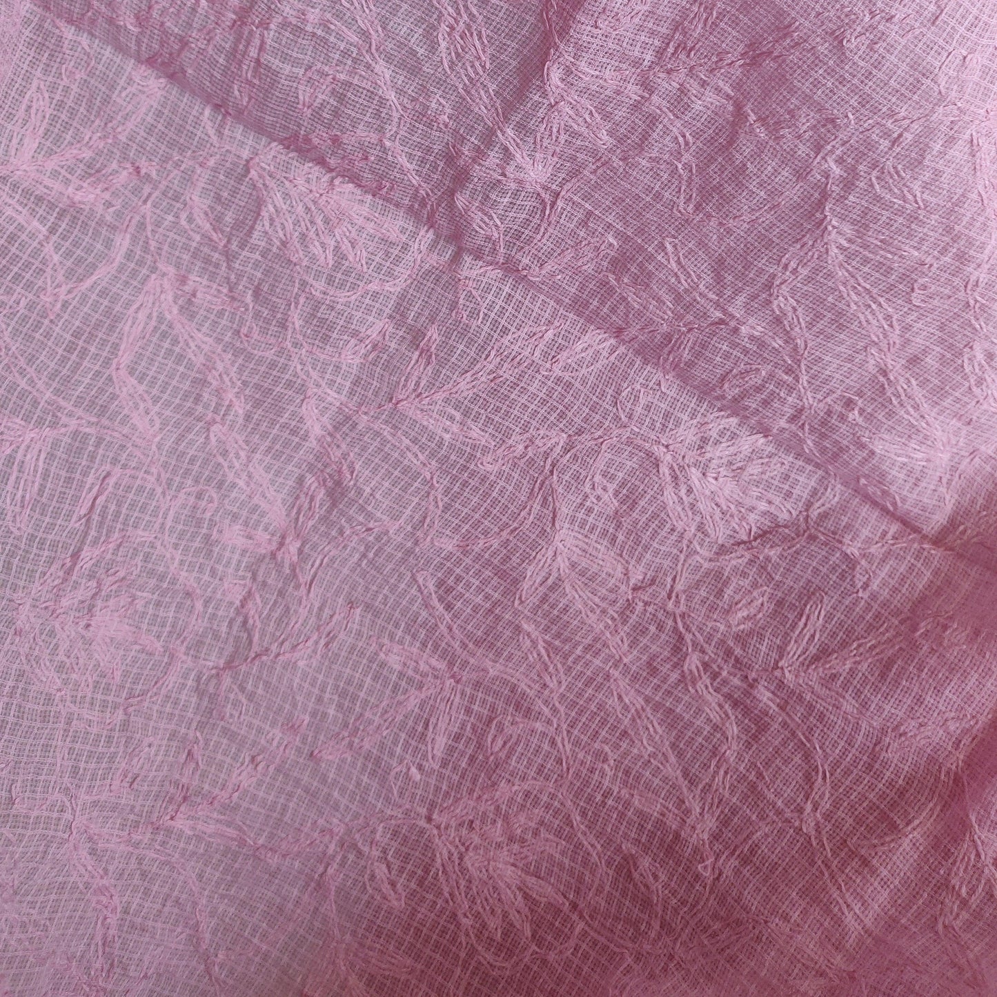 Onion pink kota doria allover Chikankari tepchi dupatta - Lucknowi Andaaz