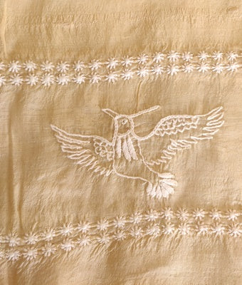 Tussar silk fine Chikankari dupatta