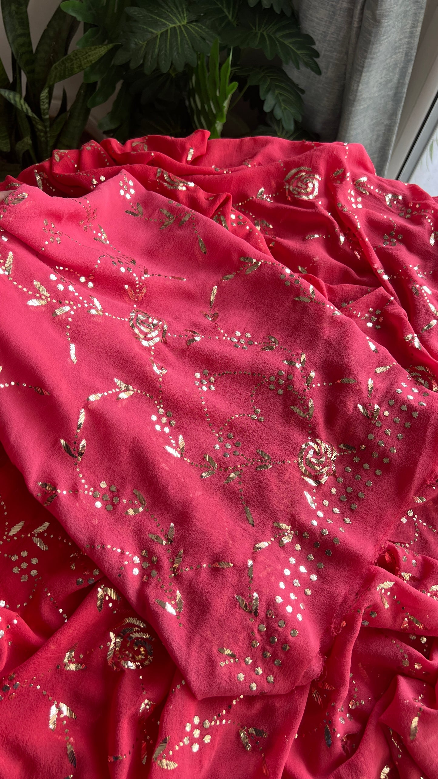 Gulaab Badla and Mukaish work Kurta & Dupatta Set