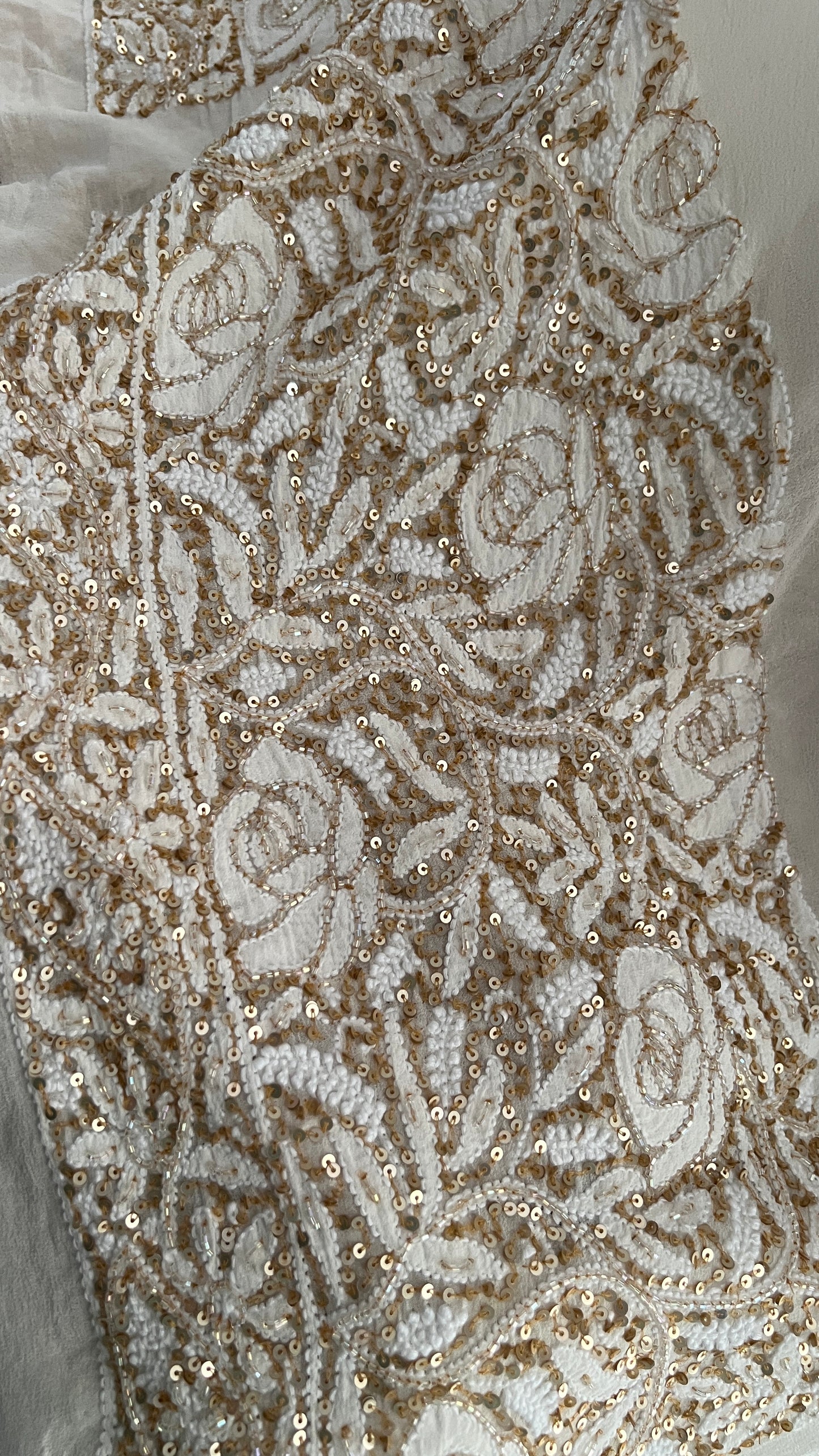 Ruhani Luxurious Chikankari Sequins Cut Dana Embroidered Masterpiece Saree