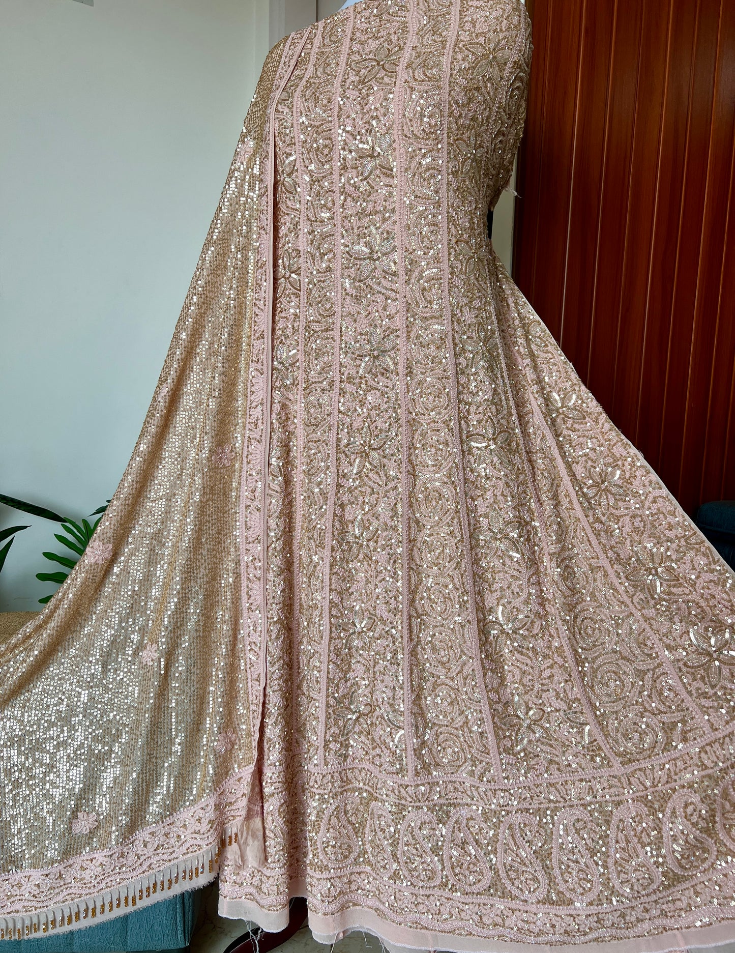 Ruhani Dusty Pink Luxurious Wedding Anarkali