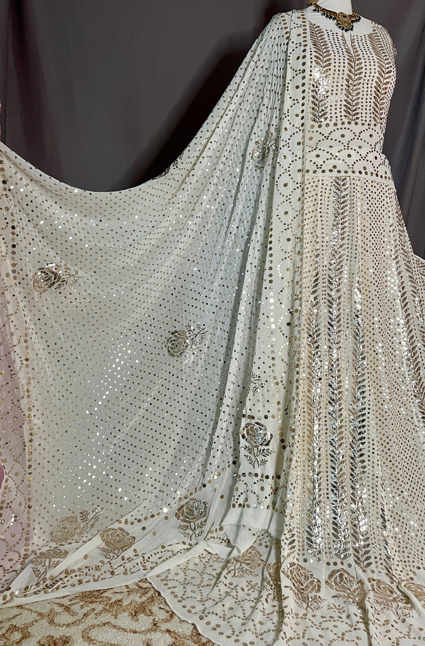 Ruhani designer Badla and mukaish pure georgette lehenga set
