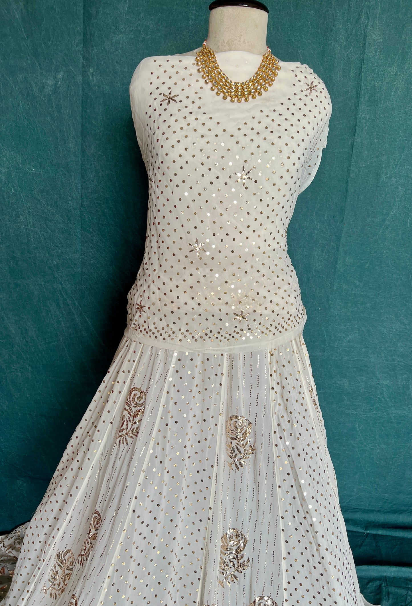 Ruhani heavy badla and mukaish georgette lehenga set