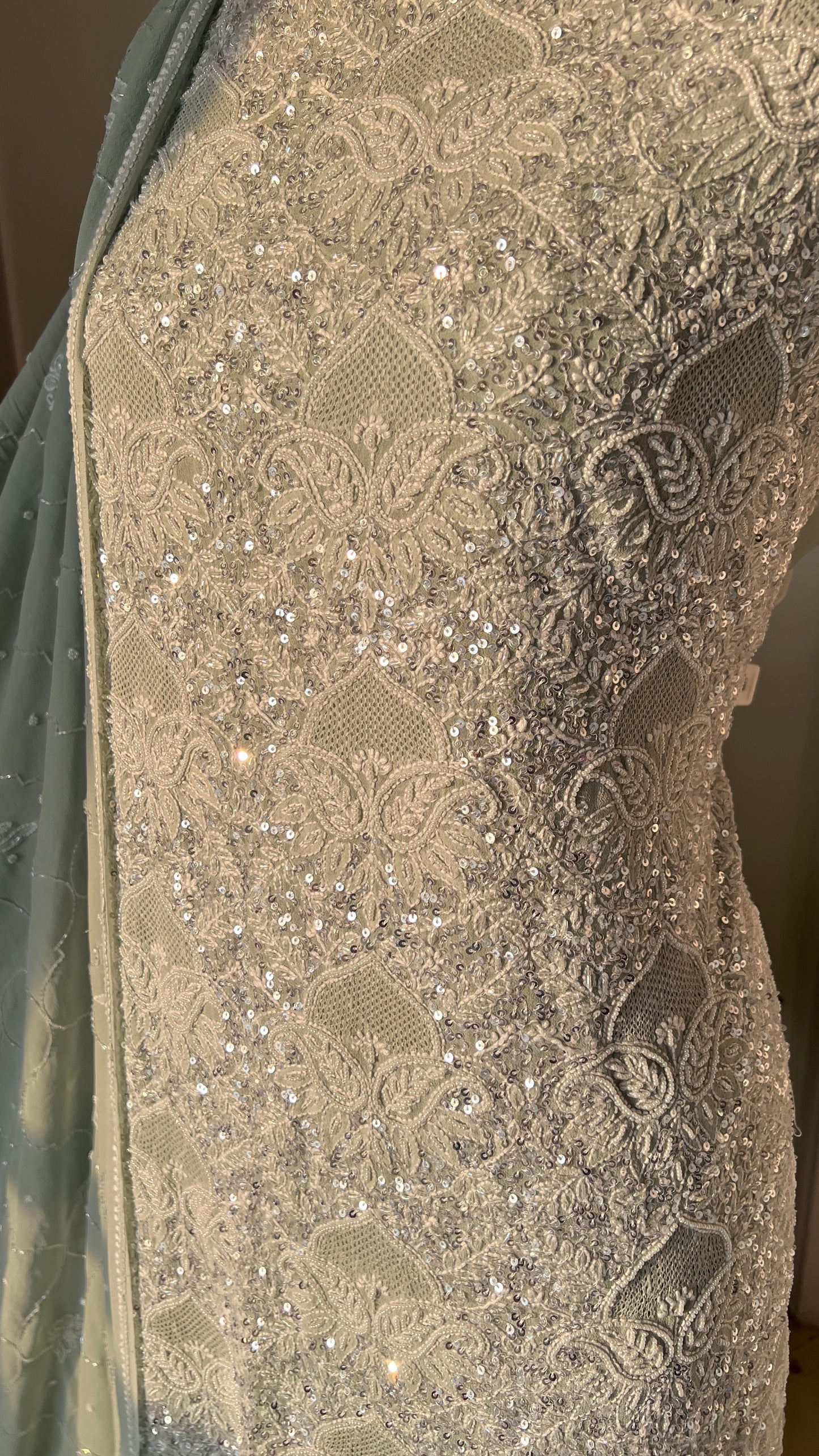 Suhaan Chikankari pearl sequins cut Dana work kurta and dupatta