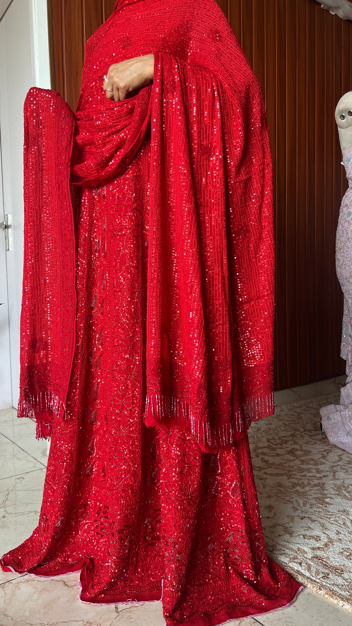 Ruhani Red Luxurious Wedding Anarkali