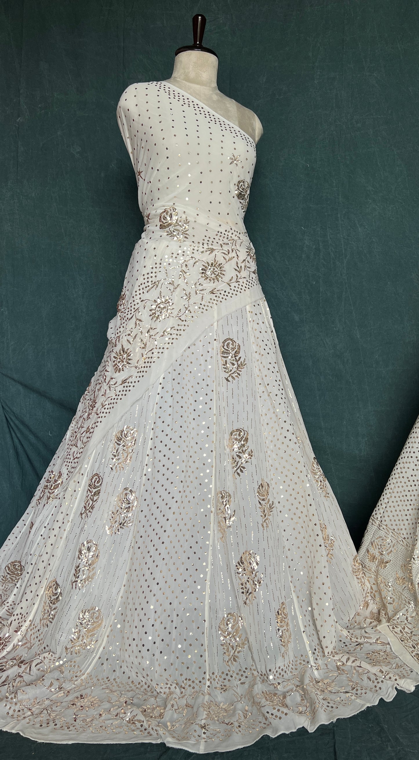 Ruhani heavy badla and mukaish georgette lehenga set