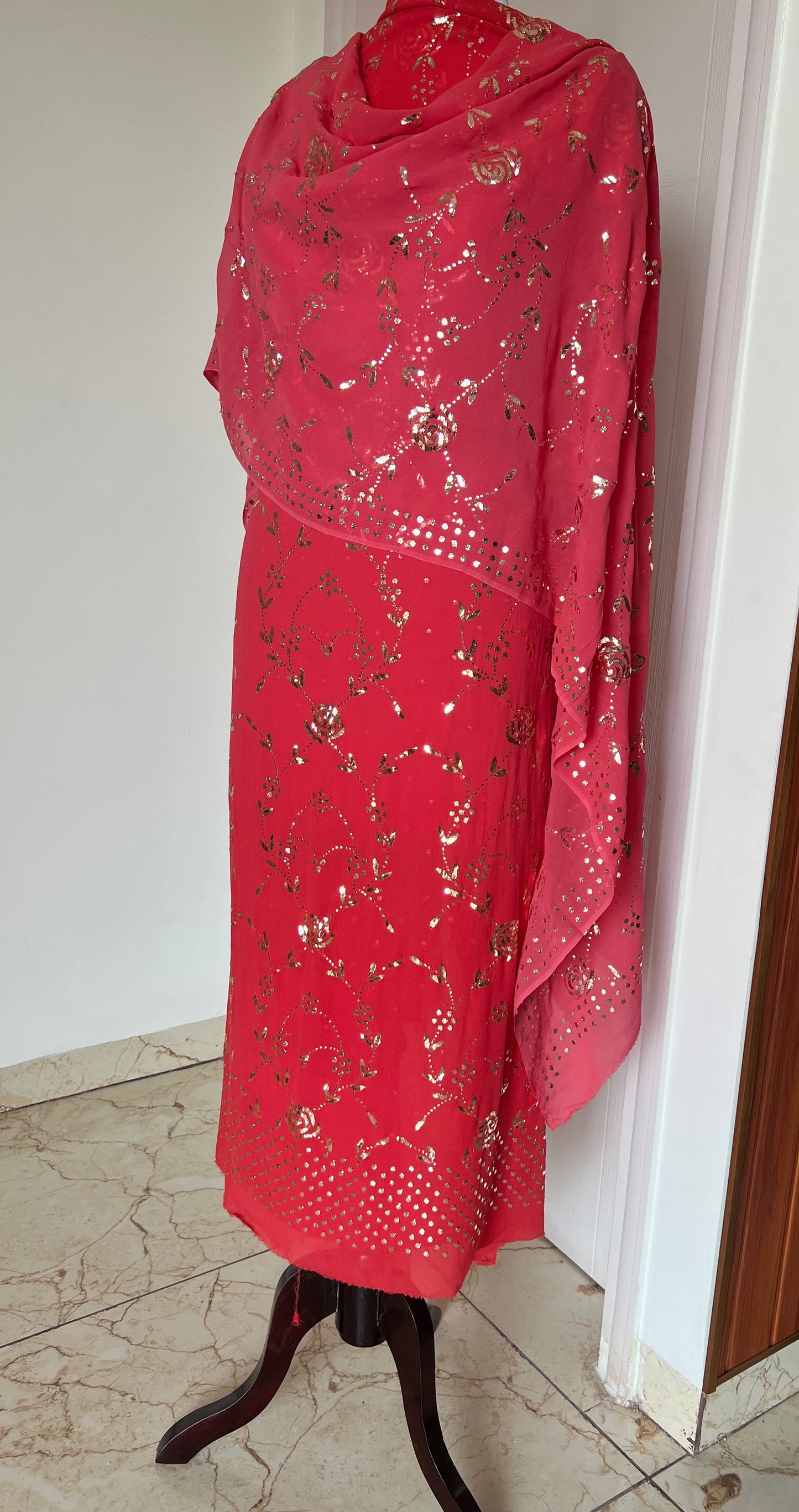 Gulaab Badla and Mukaish work Kurta & Dupatta Set