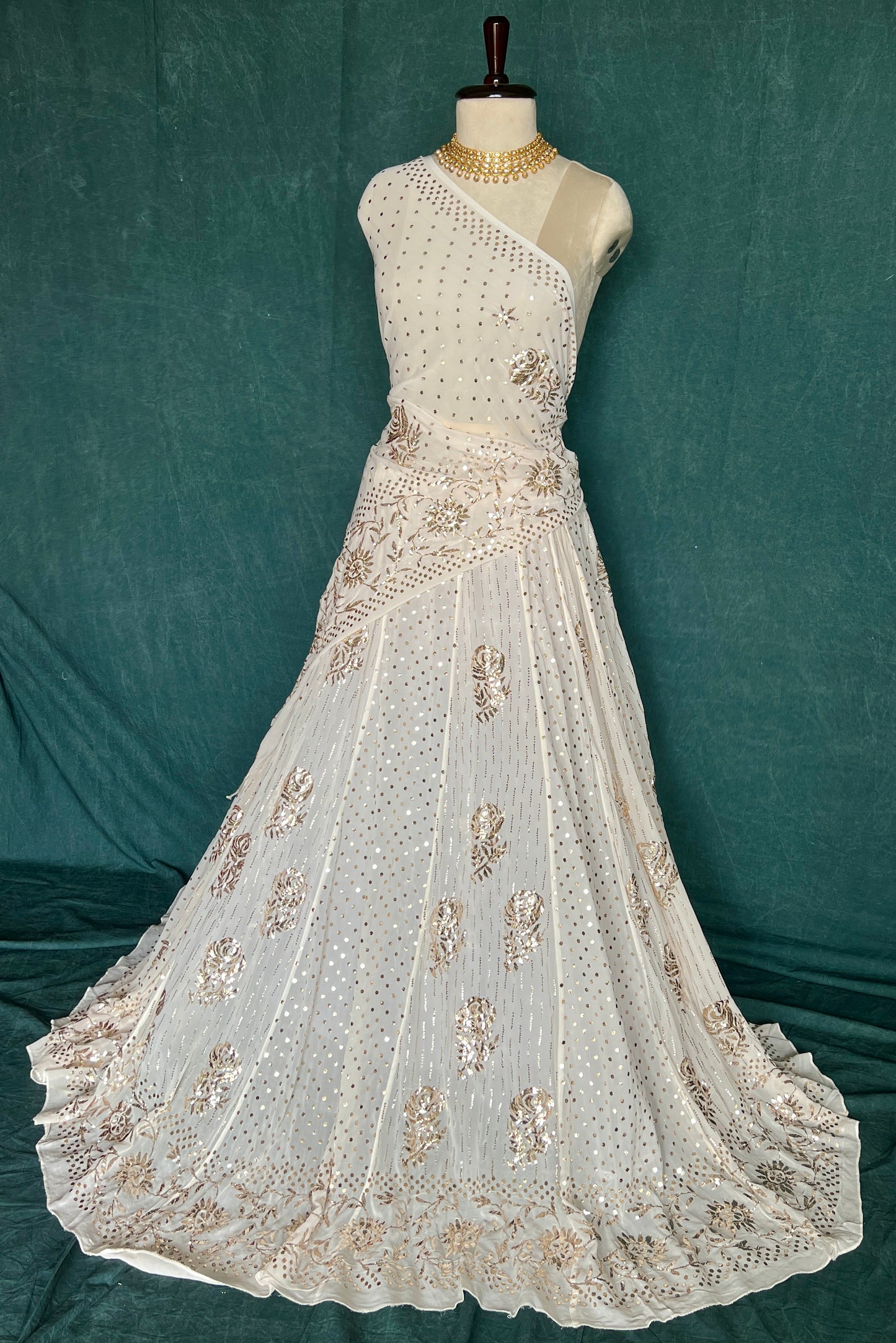 Ruhani heavy badla and mukaish georgette lehenga set