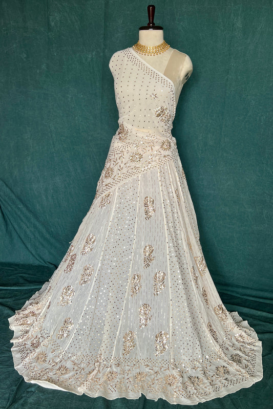 Ruhani heavy badla and mukaish georgette lehenga set