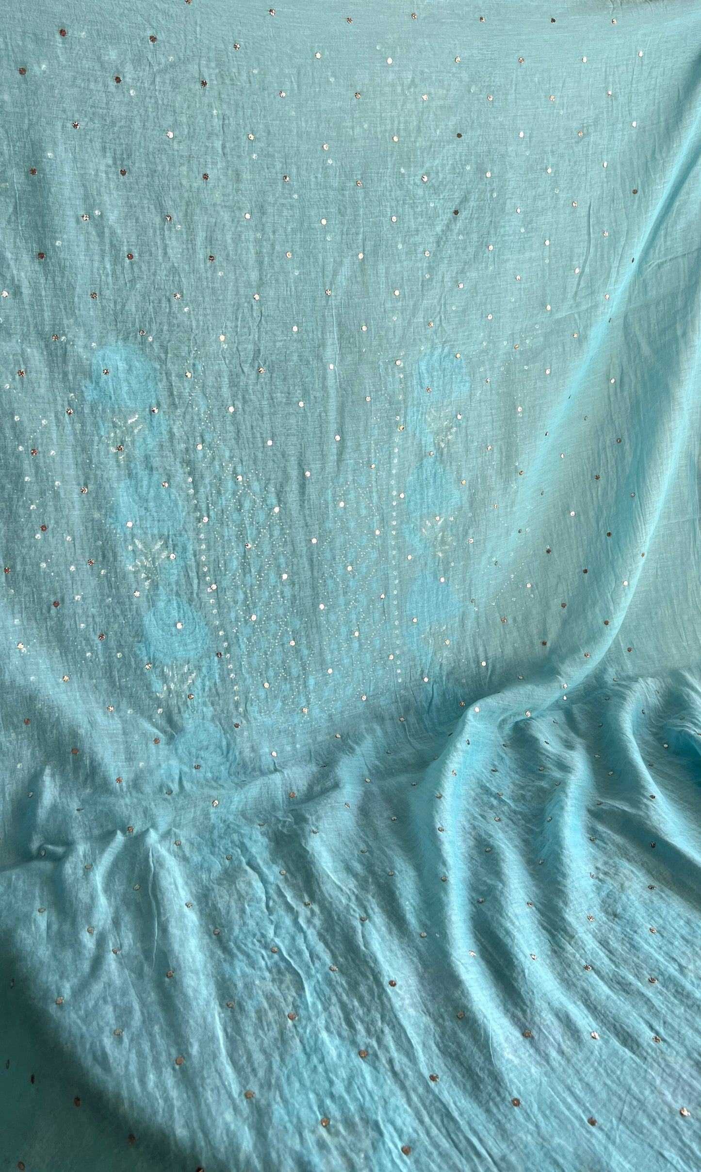 Firozi mukaish and Cut Dana Kurta and Dupatta