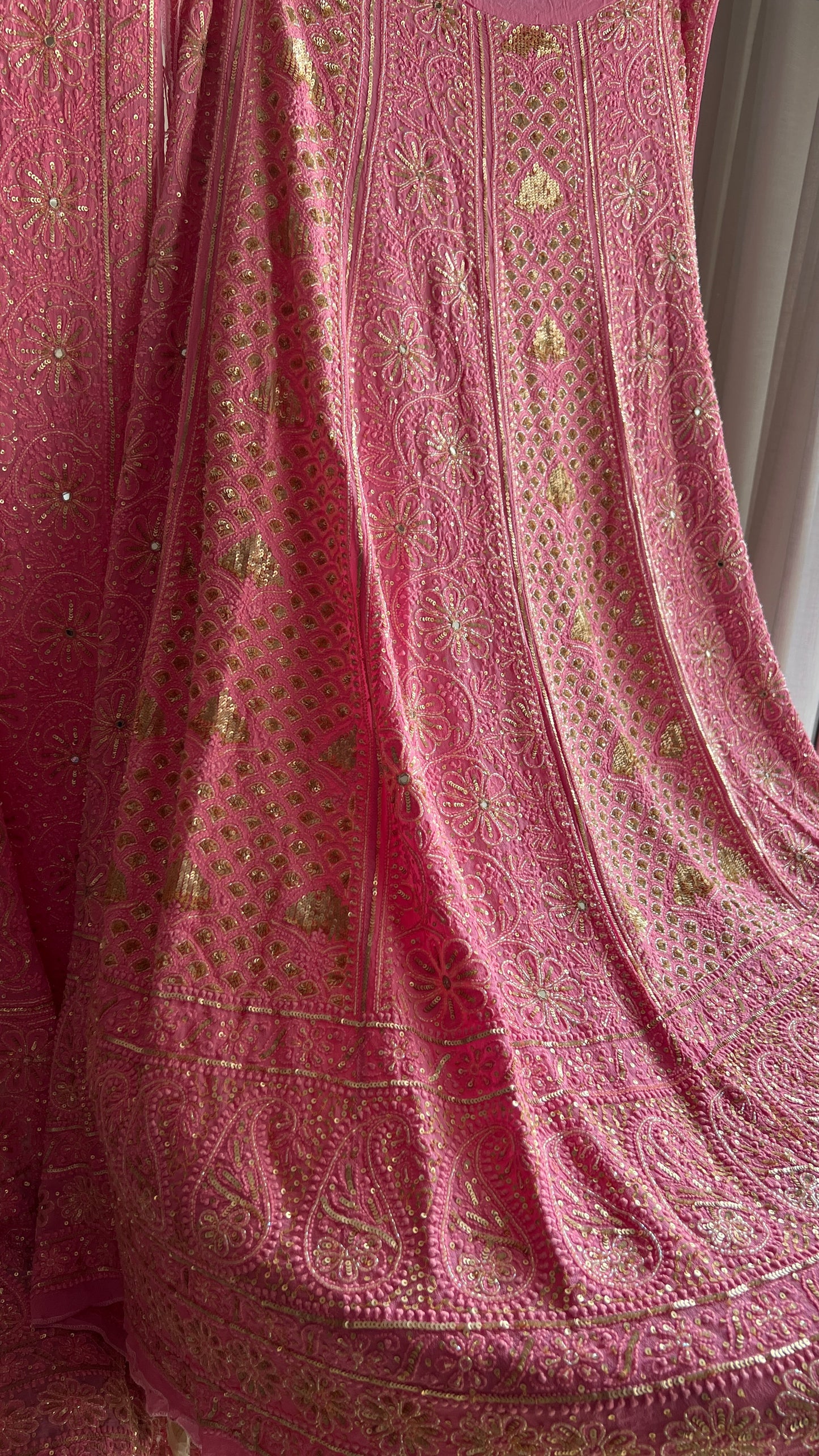 Masterpiece Ruhani Pink Chikankari Sequins Wedding Lehenga