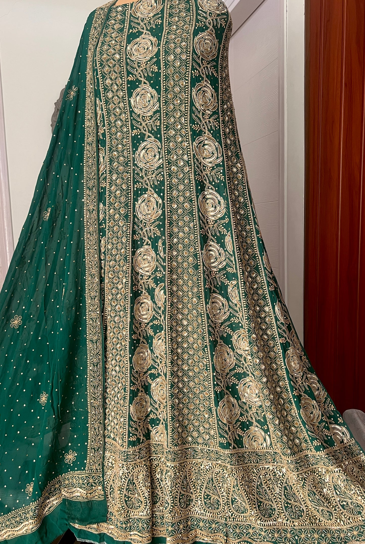 Ruhani Emerald Green Wedding Anarkali