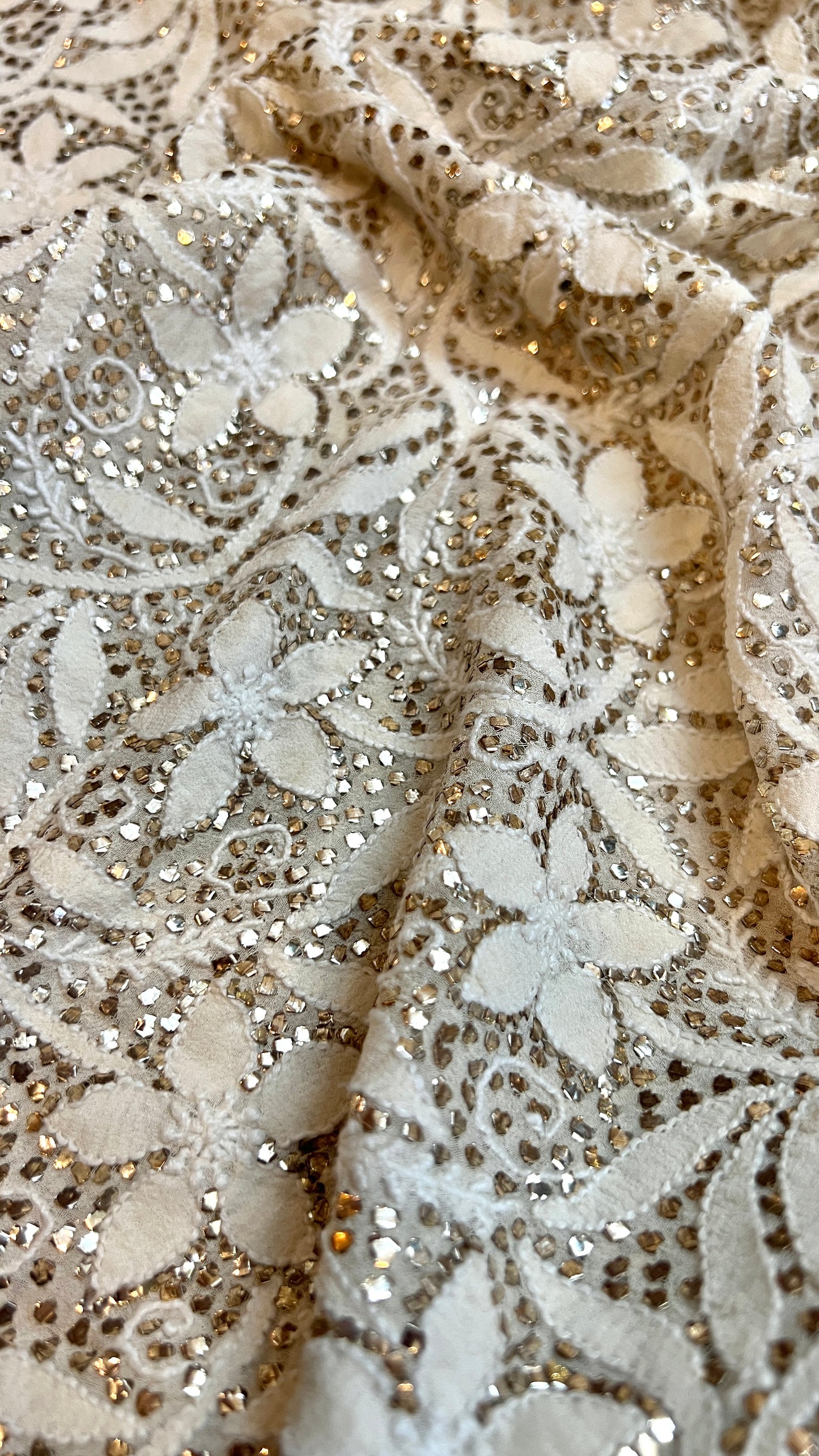 Suhaan Chikankari and Heavy Mukaish wedding Dupatta