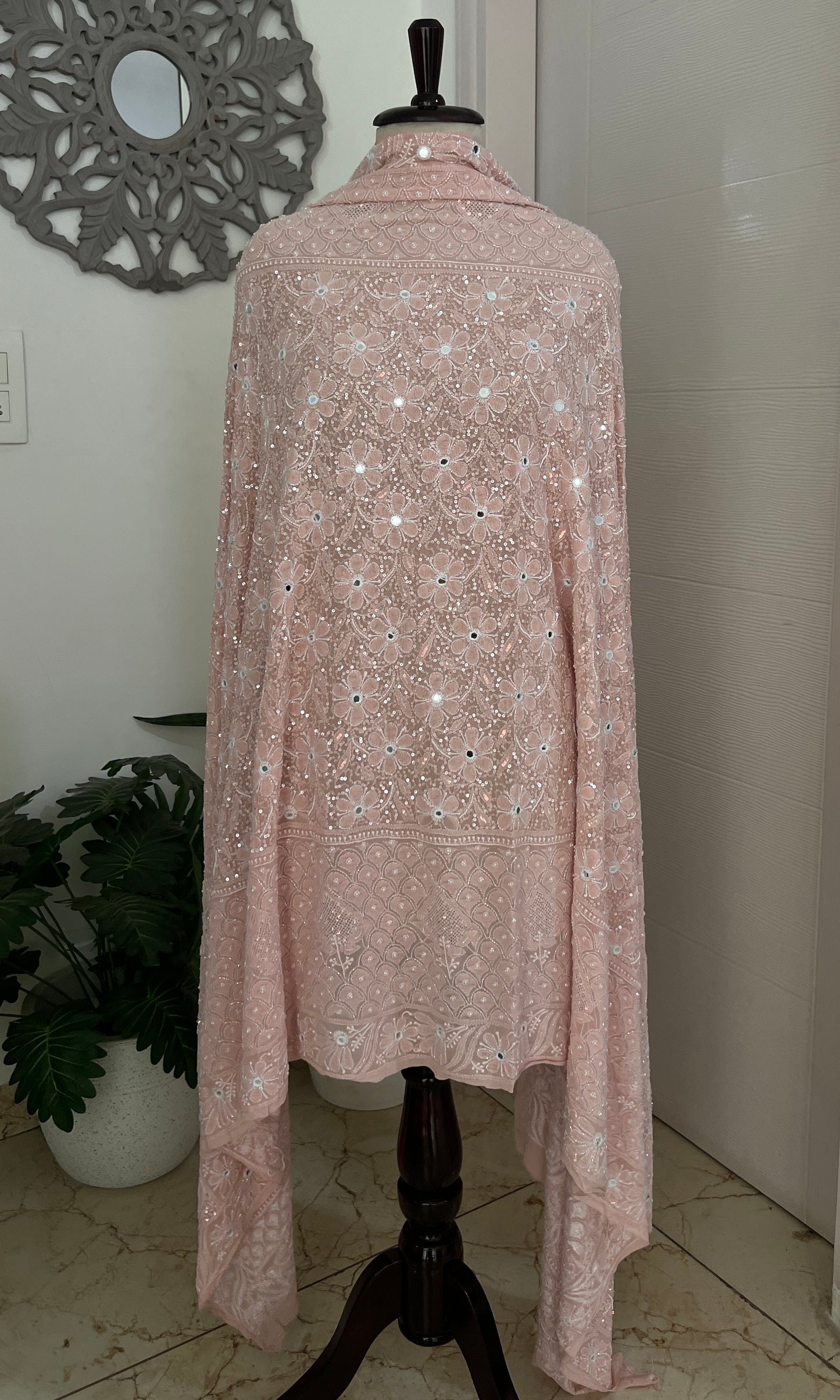 Ruhani Chikankari sequins wedding dupatta