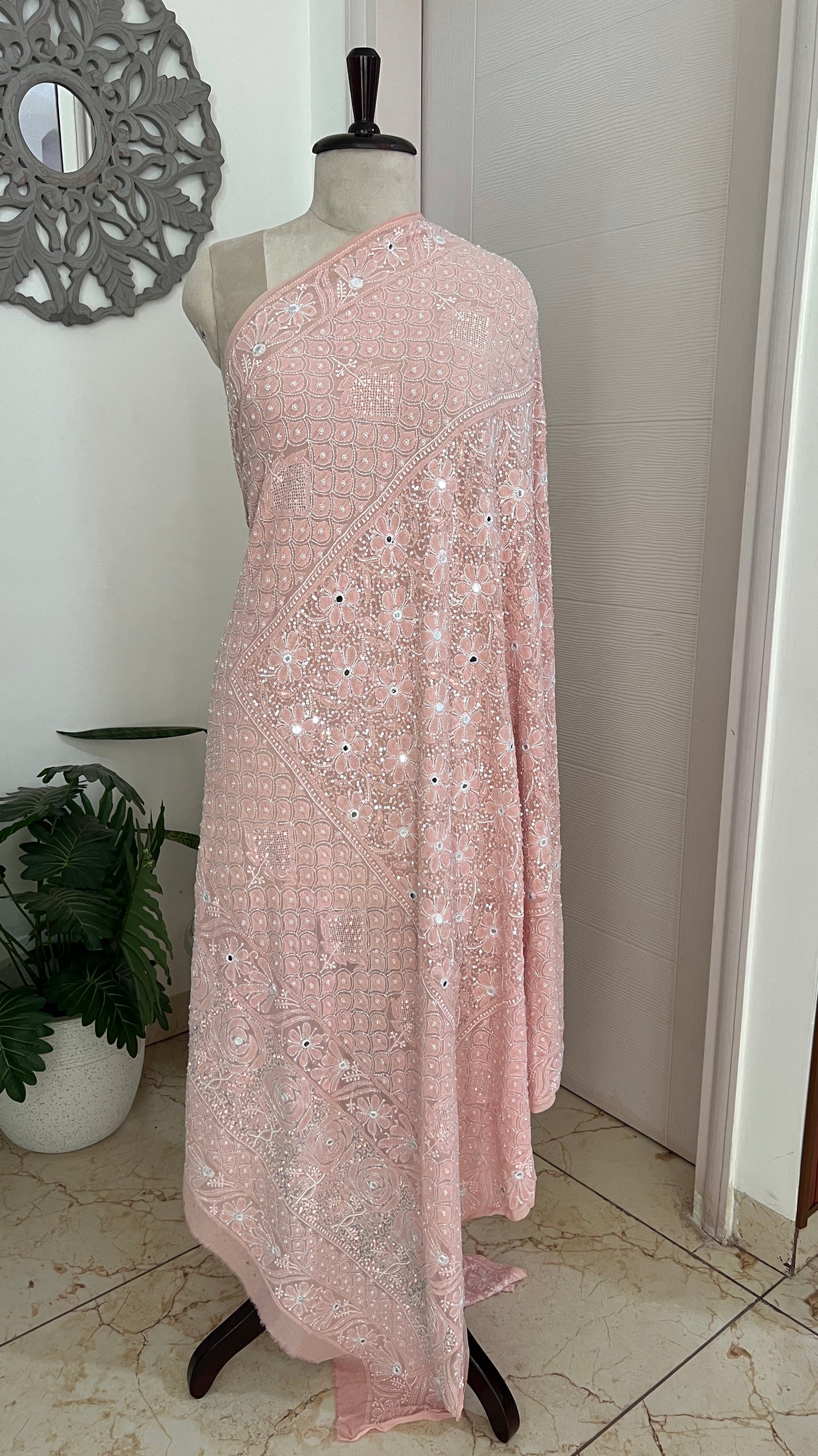 Ruhani Chikankari sequins wedding dupatta