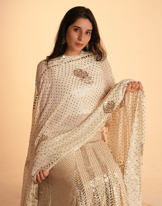 Ruhani designer Badla and mukaish pure georgette lehenga set