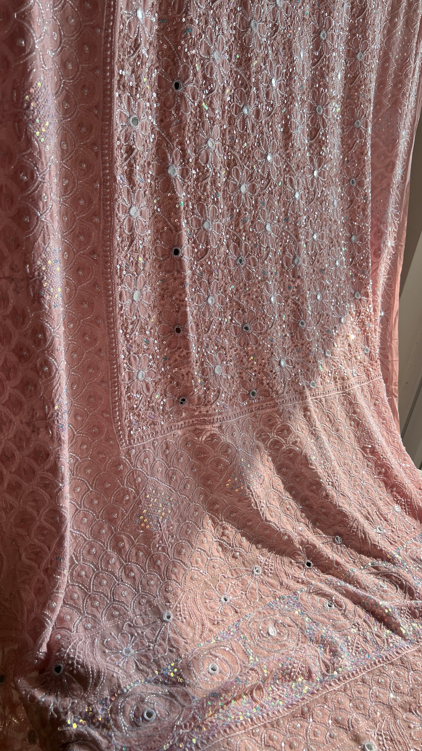 Ruhani Chikankari sequins wedding dupatta