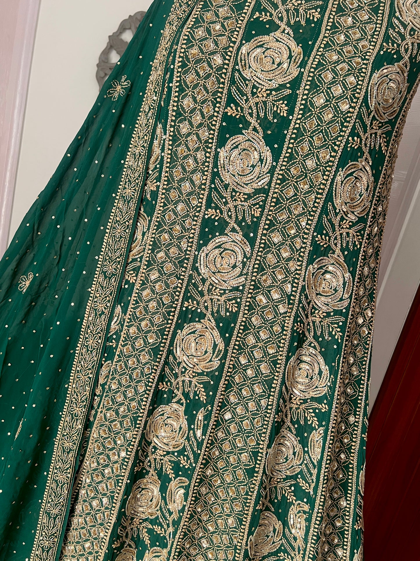 Ruhani Emerald Green Wedding Anarkali