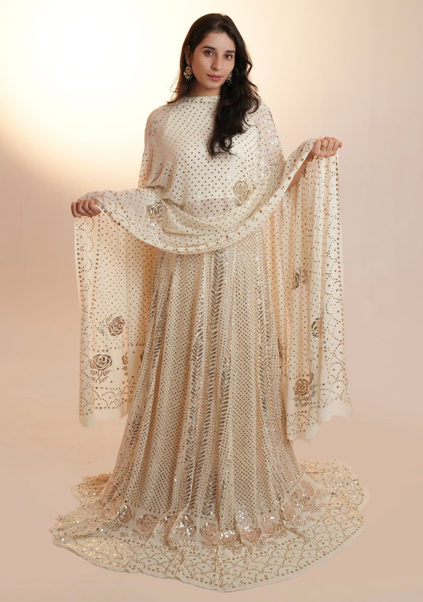 Ruhani designer Badla and mukaish pure georgette lehenga set