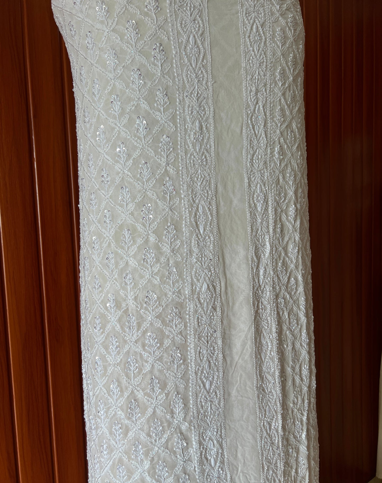 Men’s Wedding sherwani pure georgette with Chikankari cut dana and sequins work