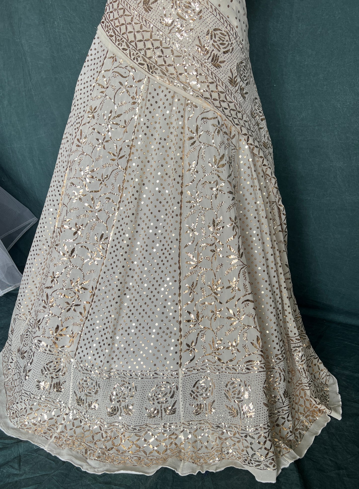 Ruhani heavy badla and mukaish pure georgette lehenga set