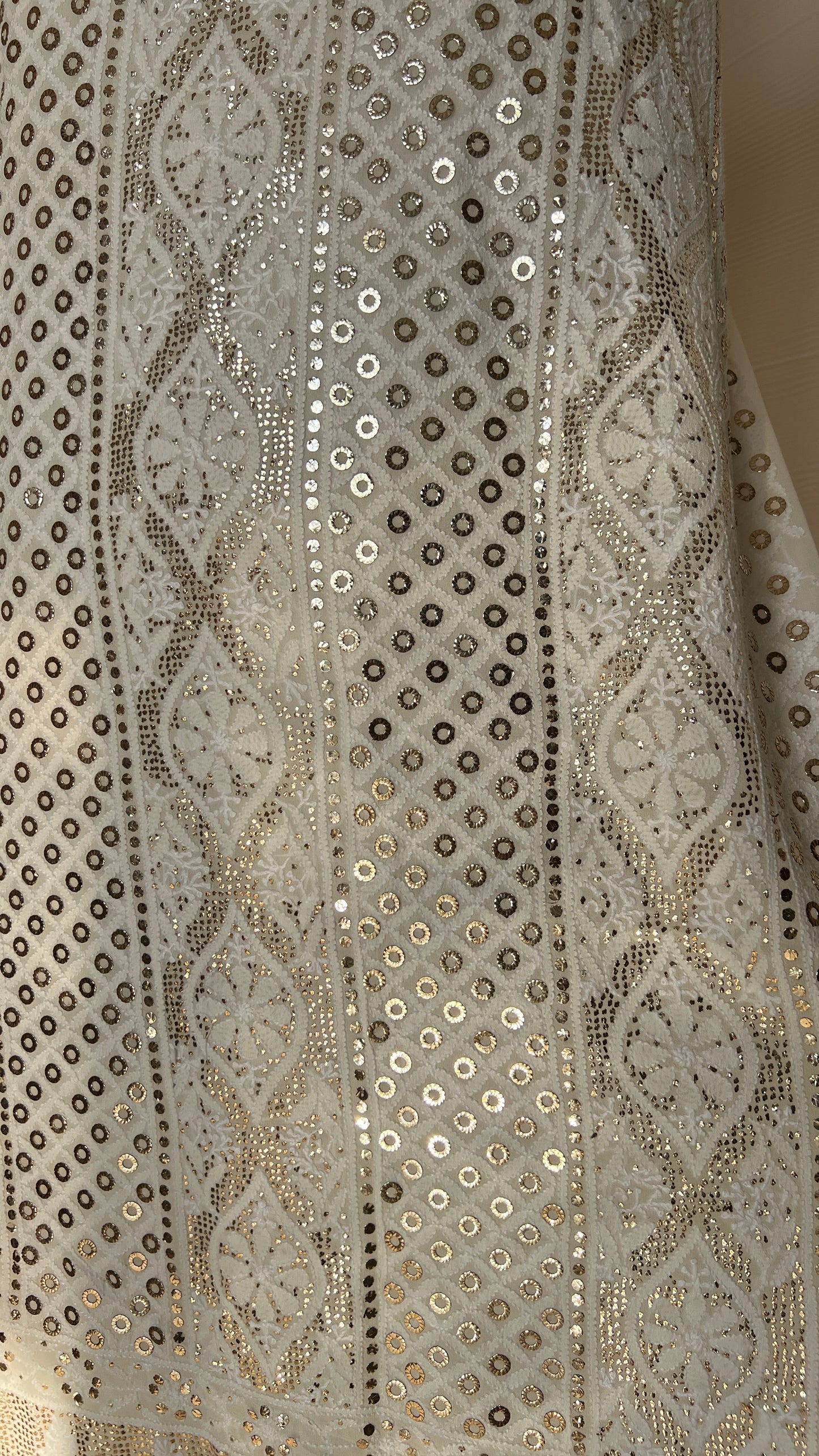 Chikankari and Ring Mukaish Kurta and Dupatta