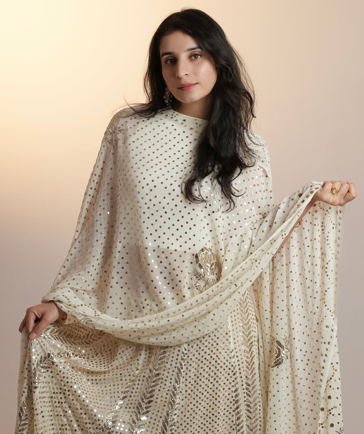 Ruhani designer Badla and mukaish pure georgette lehenga set