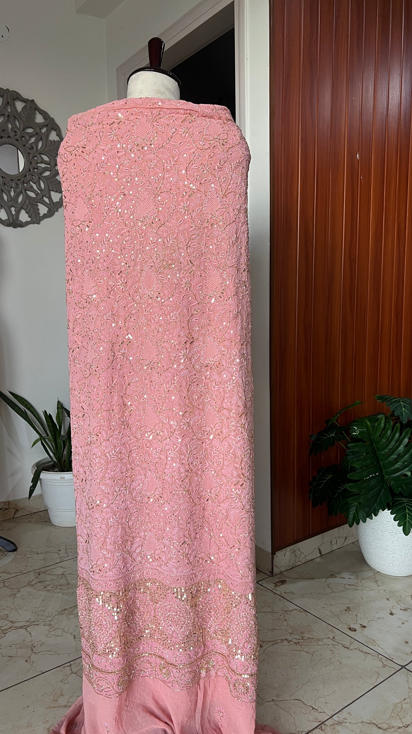 Suhaan 2 taar Chikankari front and back embroidered kurta and dupatta