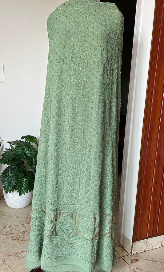 Chikankari golden Cut Dana and aari work Kurta and Dupatta