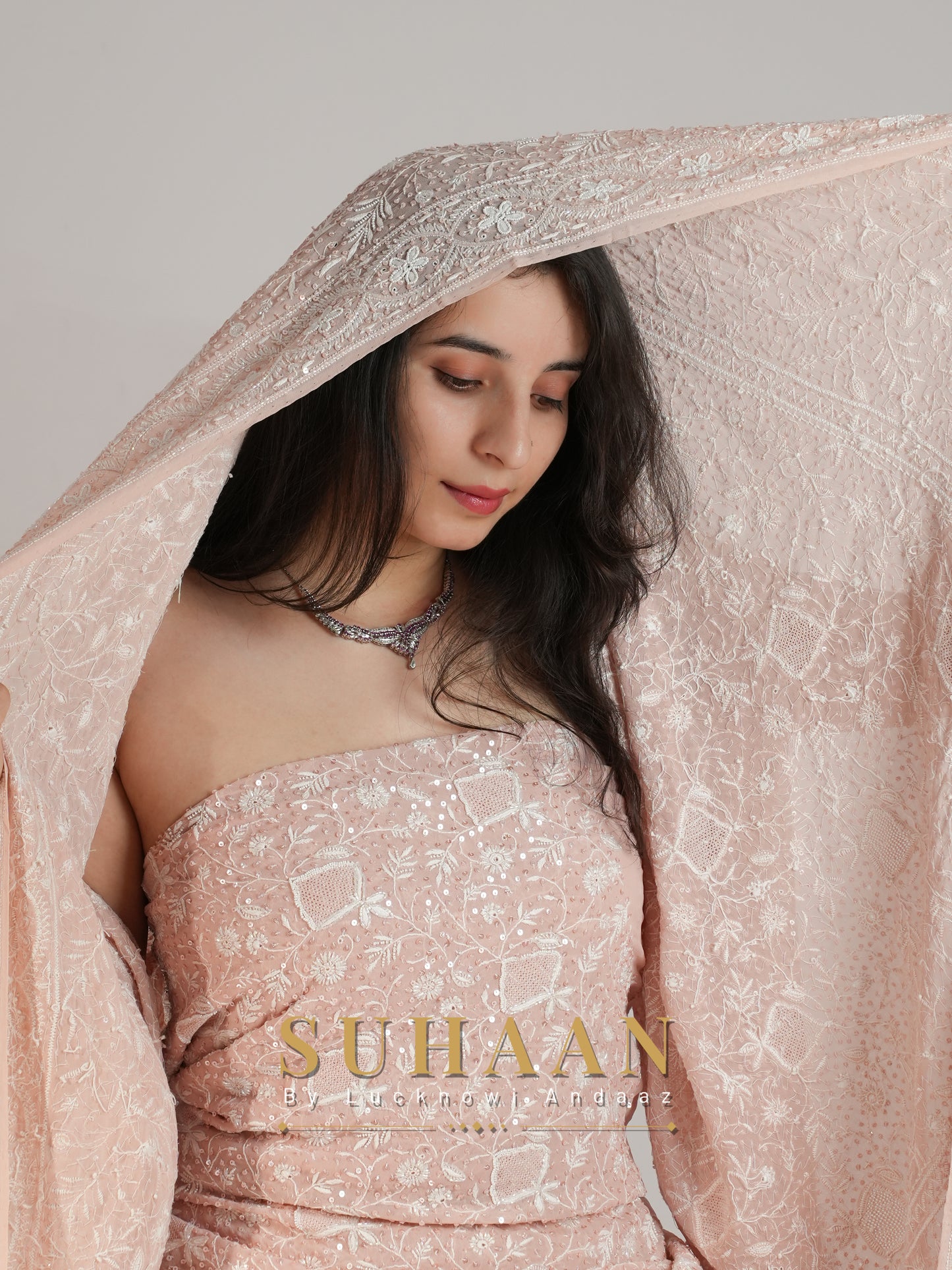 Suhaan Do Taar Chikankari embellished Wedding Lehenga