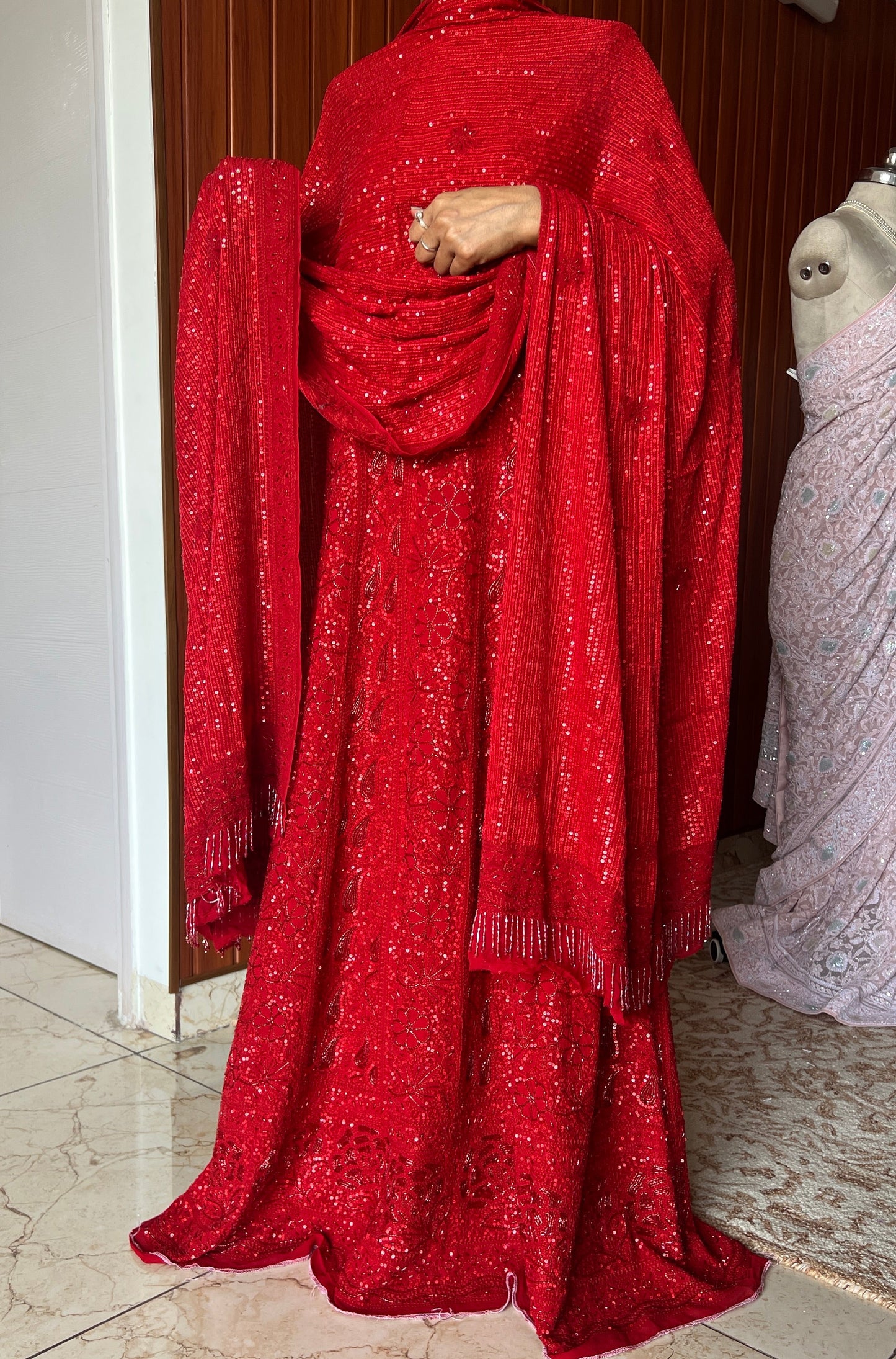 Ruhani Red Luxurious Wedding Anarkali