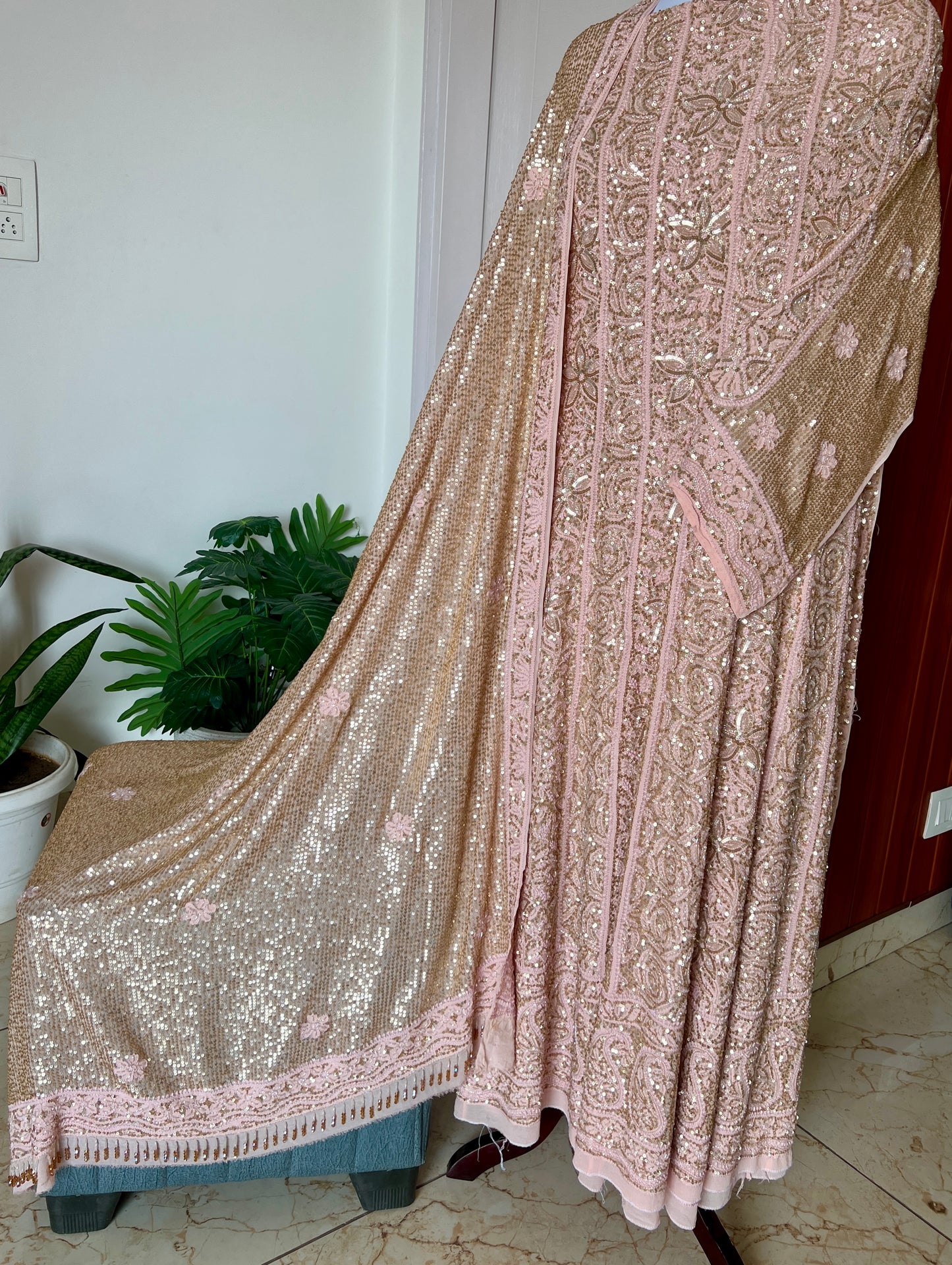 Ruhani Dusty Pink Luxurious Wedding Anarkali