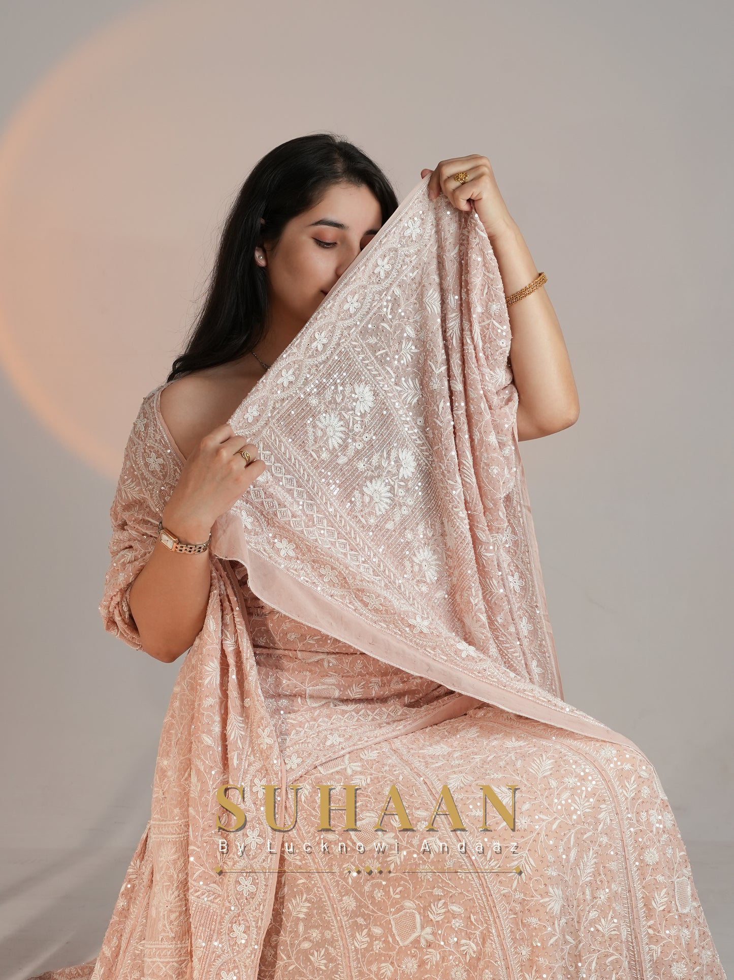 Suhaan Do Taar Chikankari embellished Wedding Lehenga