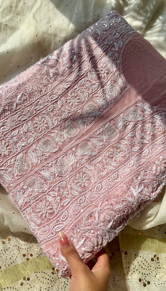Suhaan Chikankari pearl sequins cut Dana kurta and dupatta