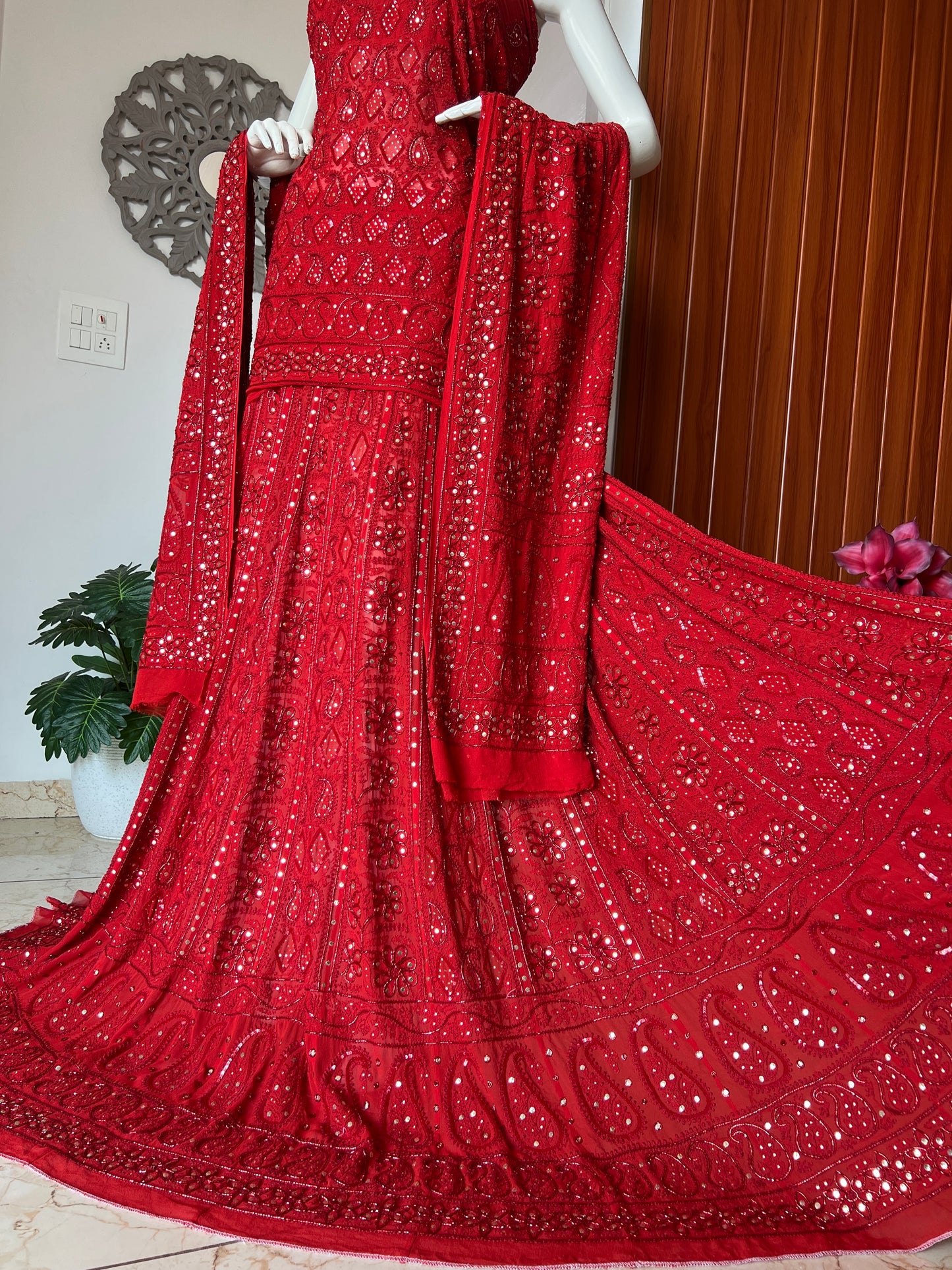 Ruhani Red Exclusive Wedding Lehenga