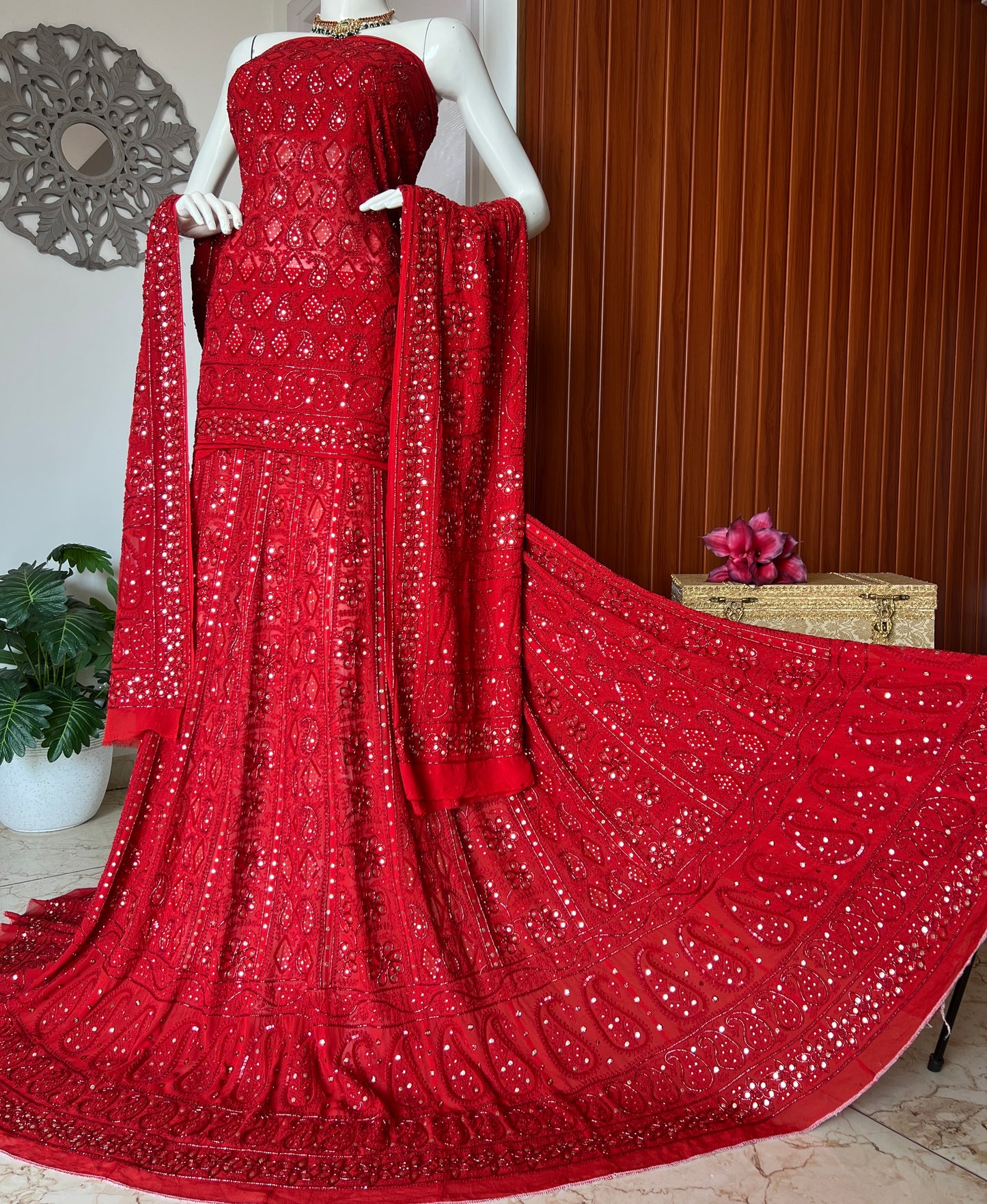 Ruhani Red Exclusive Wedding Lehenga