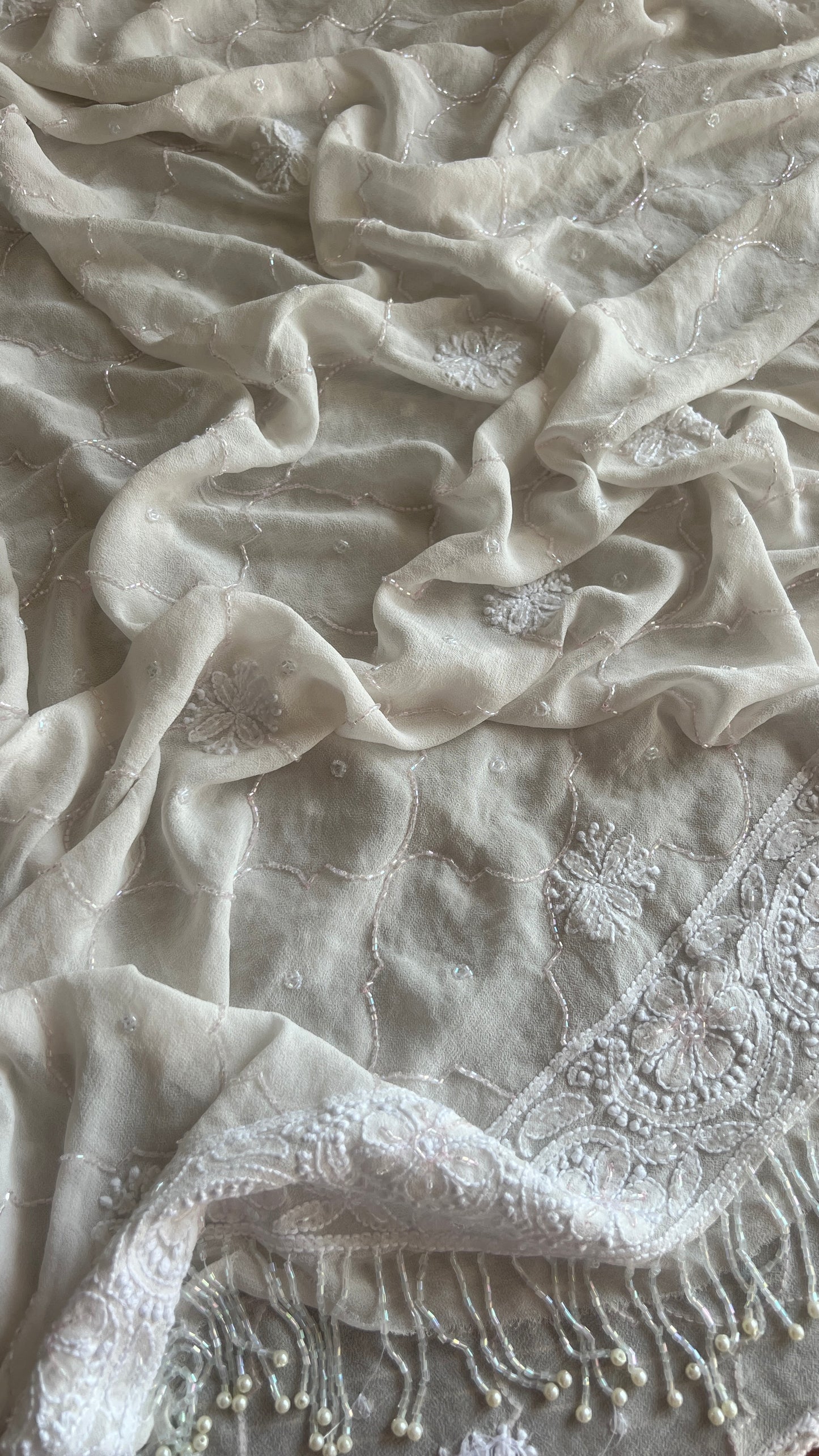 Gulaab Chikankari and pink cut dana sequins kurta and dupatta