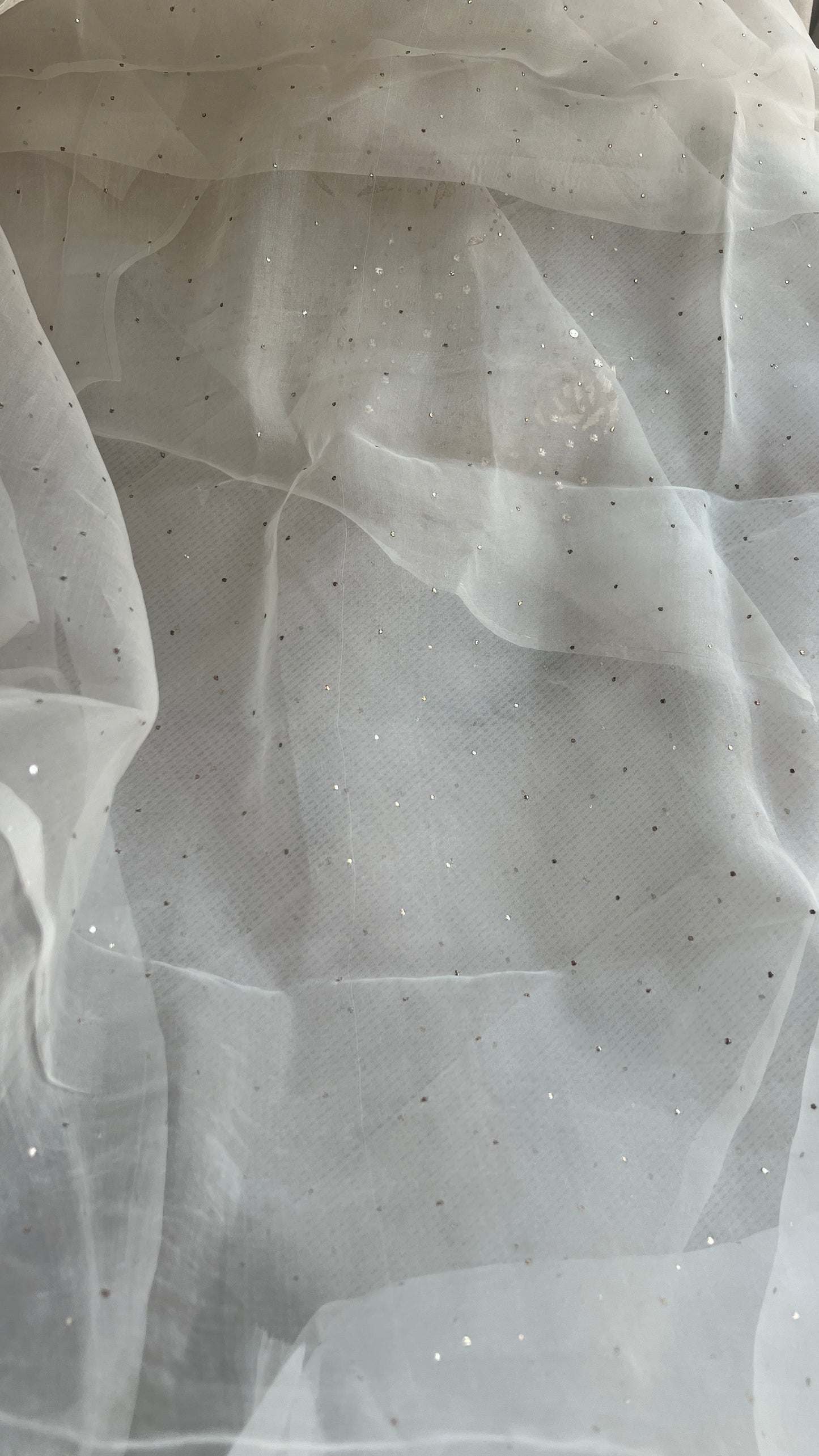 Ivory Gulaab pure organza badla work Kurta and Dupatta
