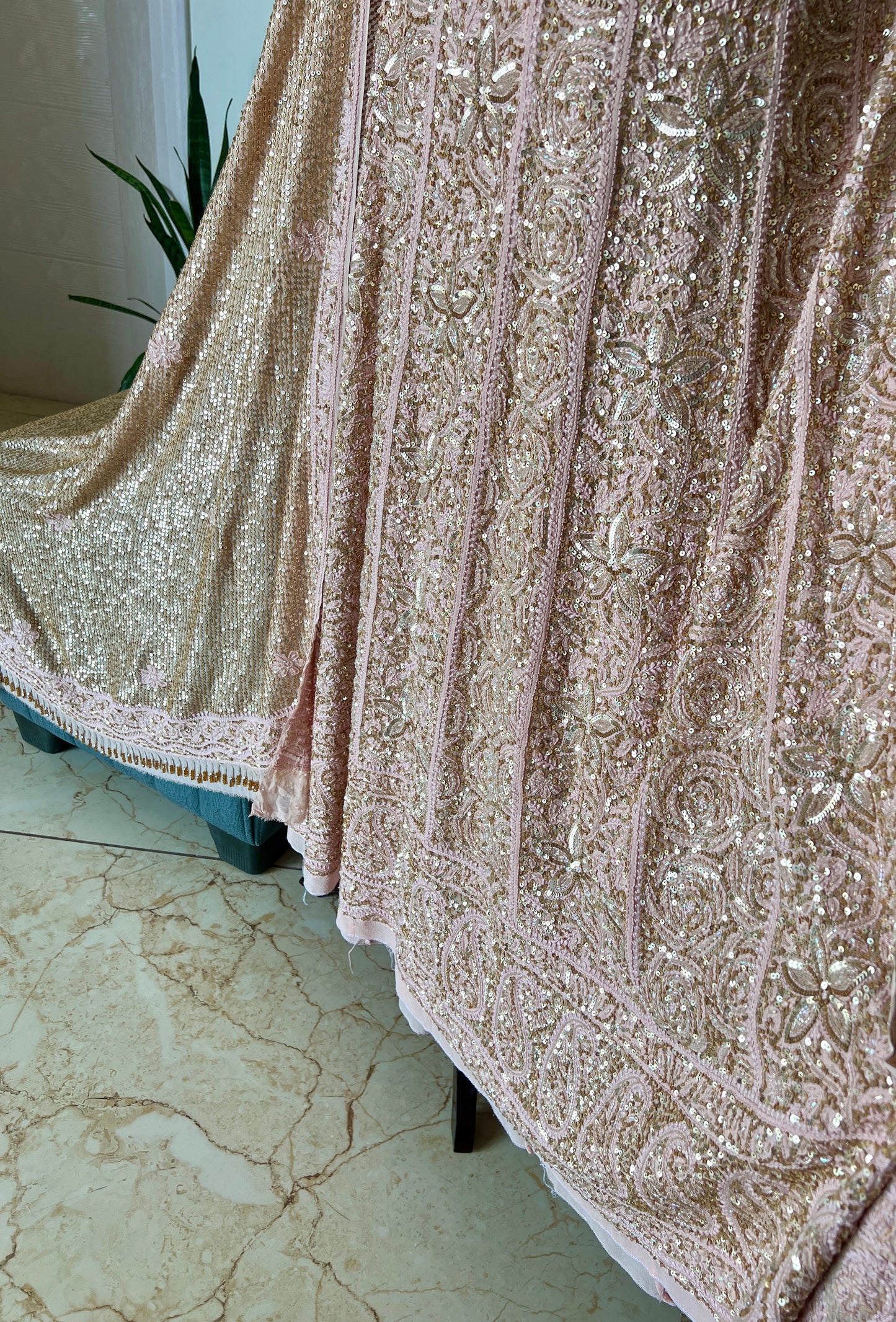 Ruhani Dusty Pink Luxurious Wedding Anarkali